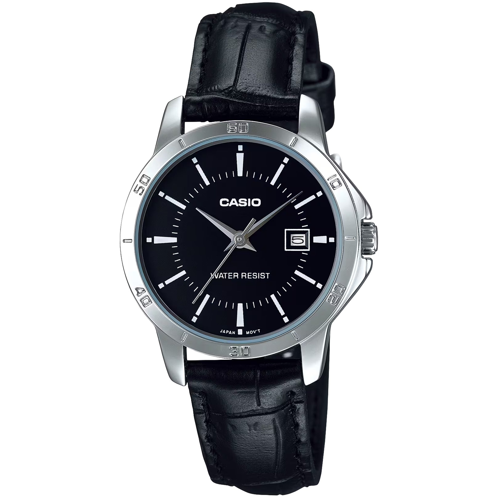 Montre Casio Femme LTP-V004L-1A Quartz Analogique Argent Noir