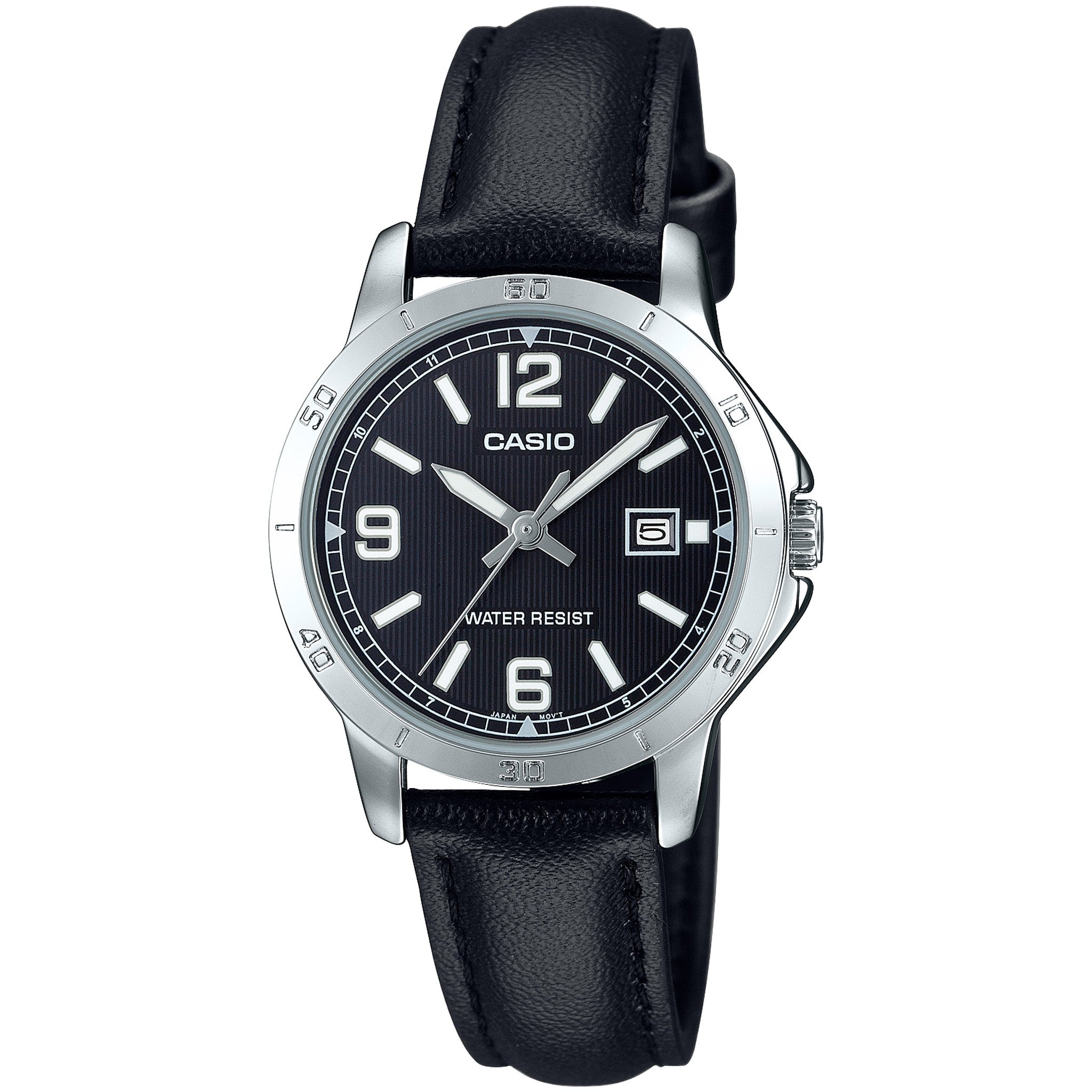Montre Casio Femme LTP-V004L-1B Quartz Analogique Argent Noir