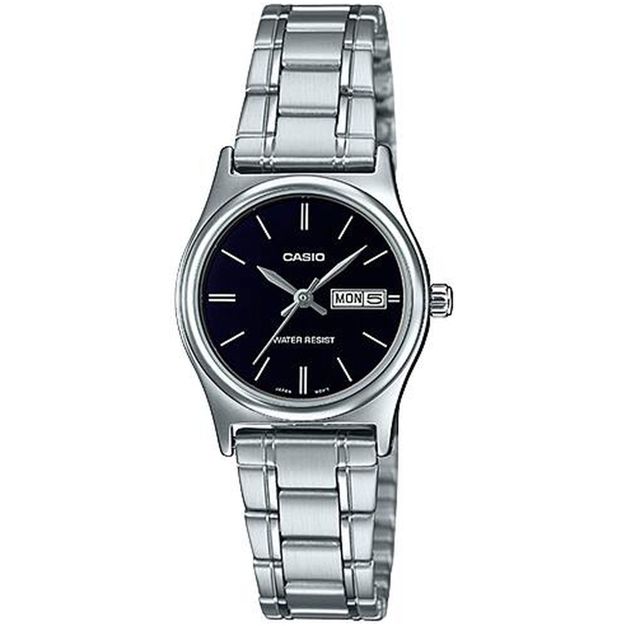 Casio Damenuhr LTP-V006D-1B2 Quarz Analog Silber Schwarz