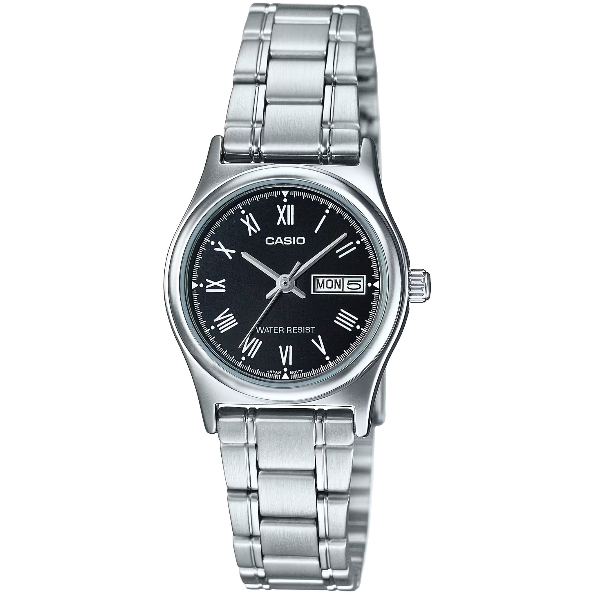 Casio Damenuhr LTP-V006D-1B Quarz Analog Silber Schwarz