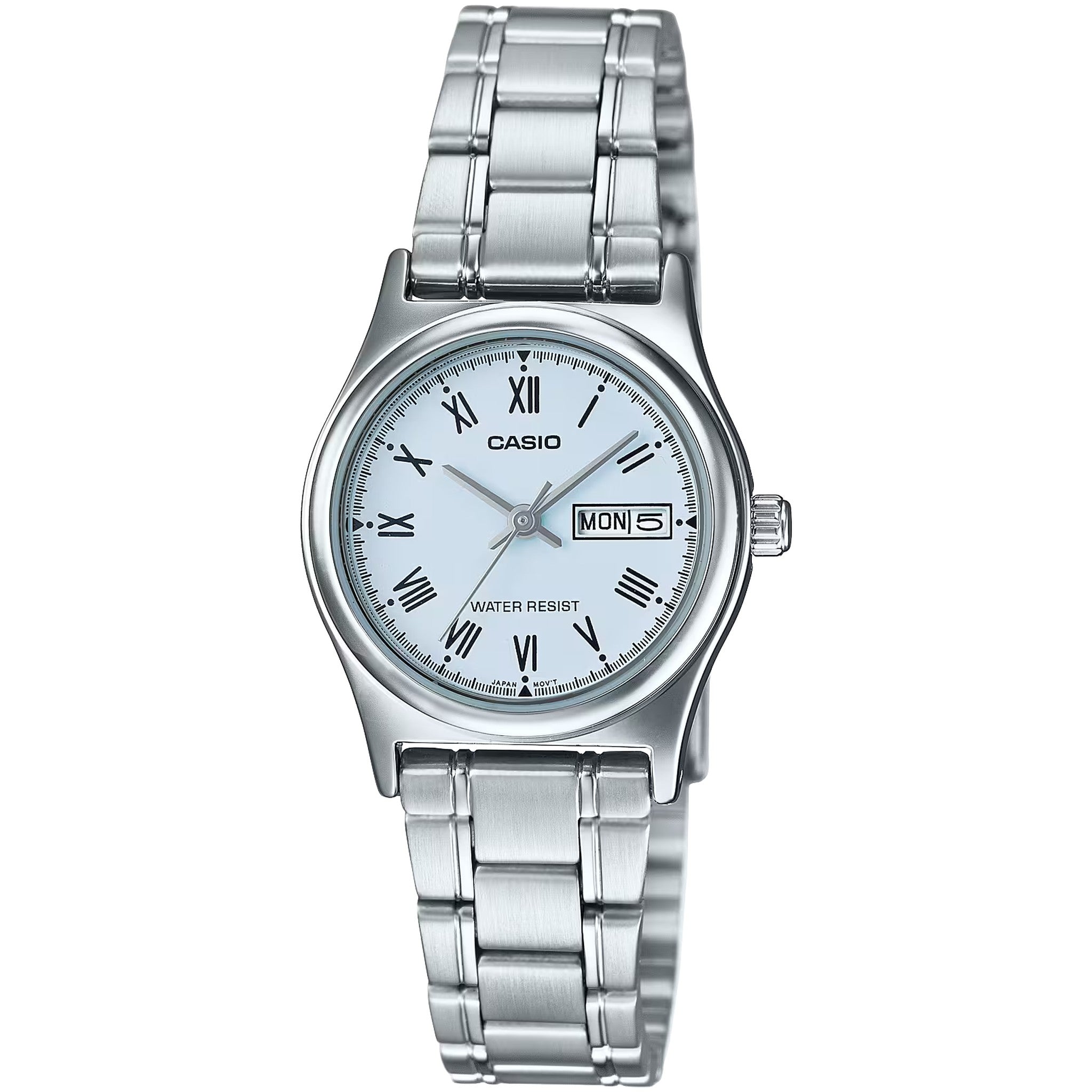 Casio Damenuhr LTP-V006D-2B Quarz Analog Silber Blau