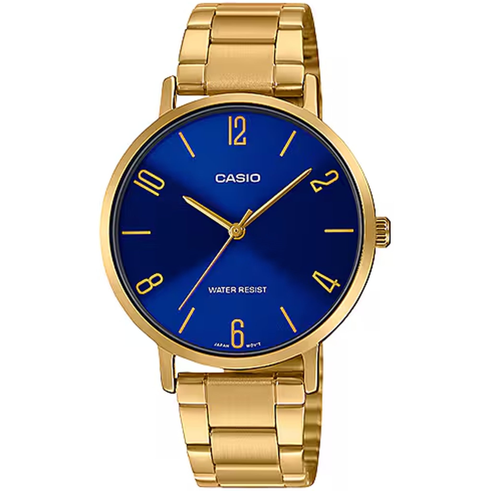 Casio Damenuhr LTP-VT01G-2B Quarz Analog Gold Blau