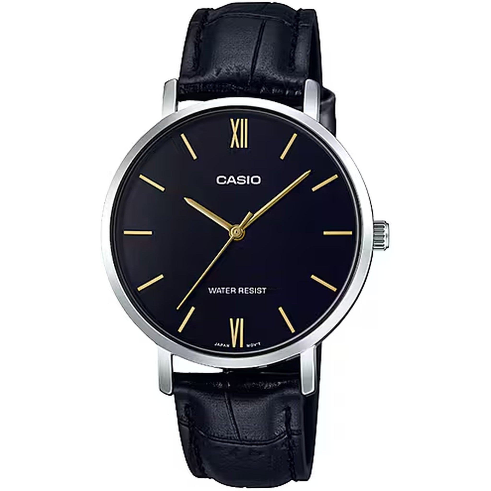 Casio Damenuhr LTP-VT01L-1B Quarz Analog Silber Schwarz