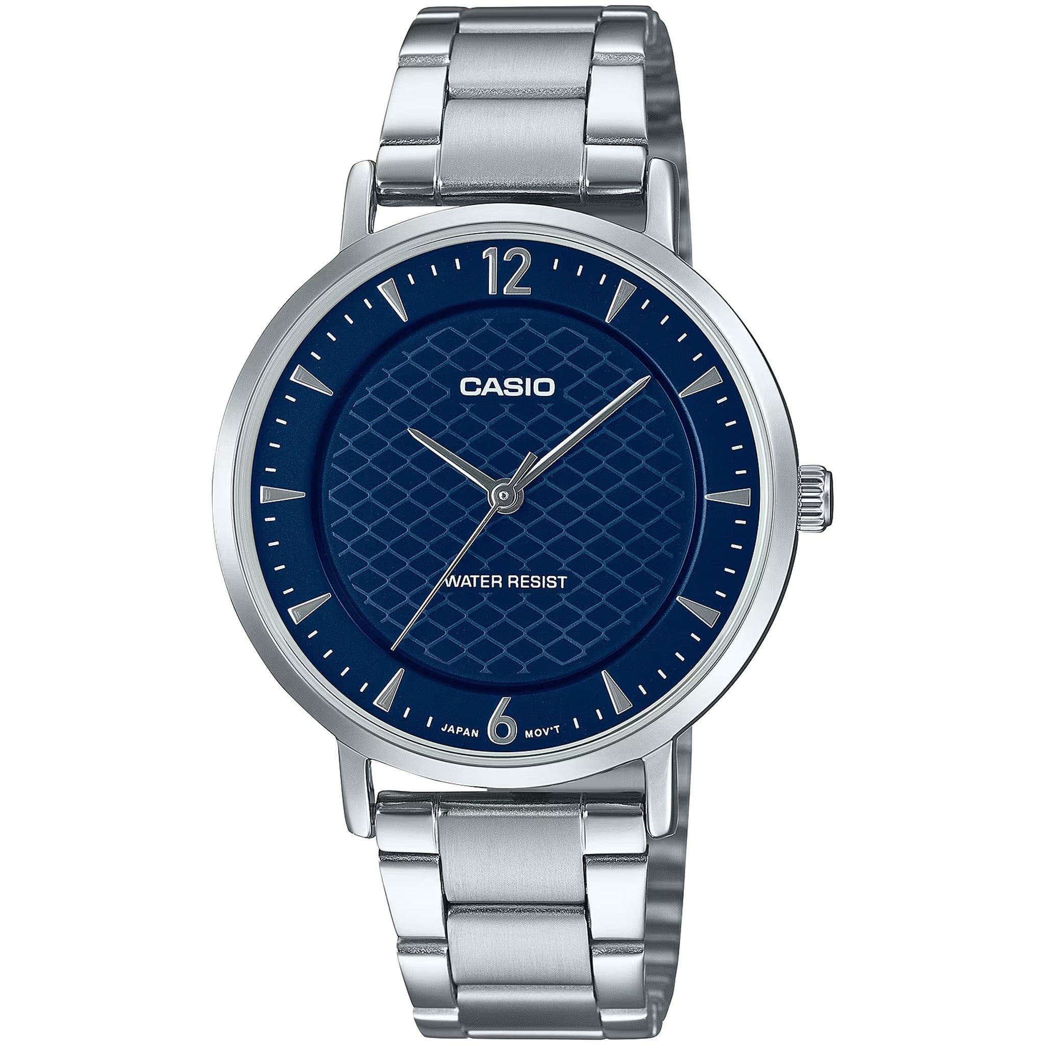 Casio Damenuhr LTP-VT04D-2A Quarz Analog Silber Blau