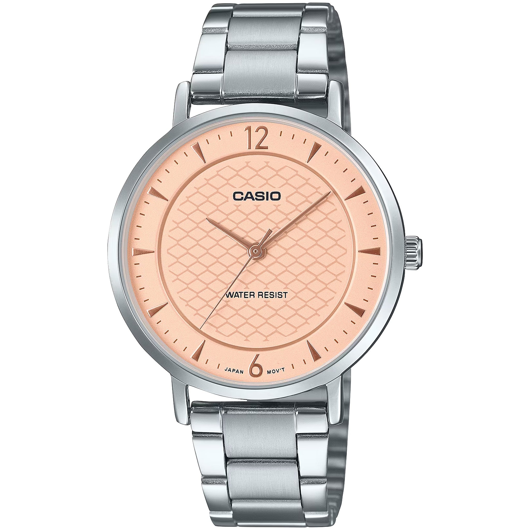 Casio Damenuhr LTP-VT04D-4A Quarz Analog Silber Rosé