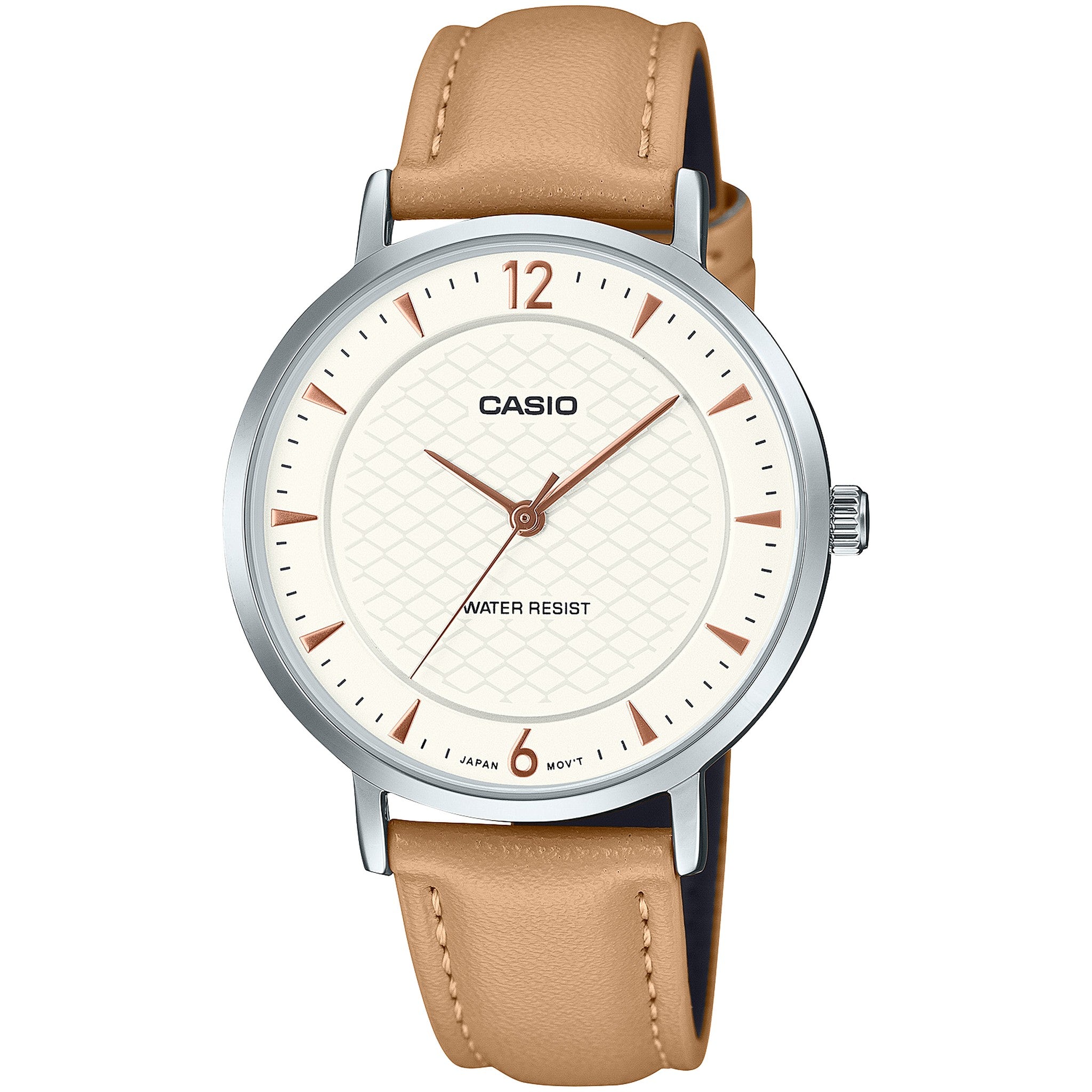 Casio Damenarmbanduhr LTP-VT04L-7A1 Quarz Analog Silber Weiß