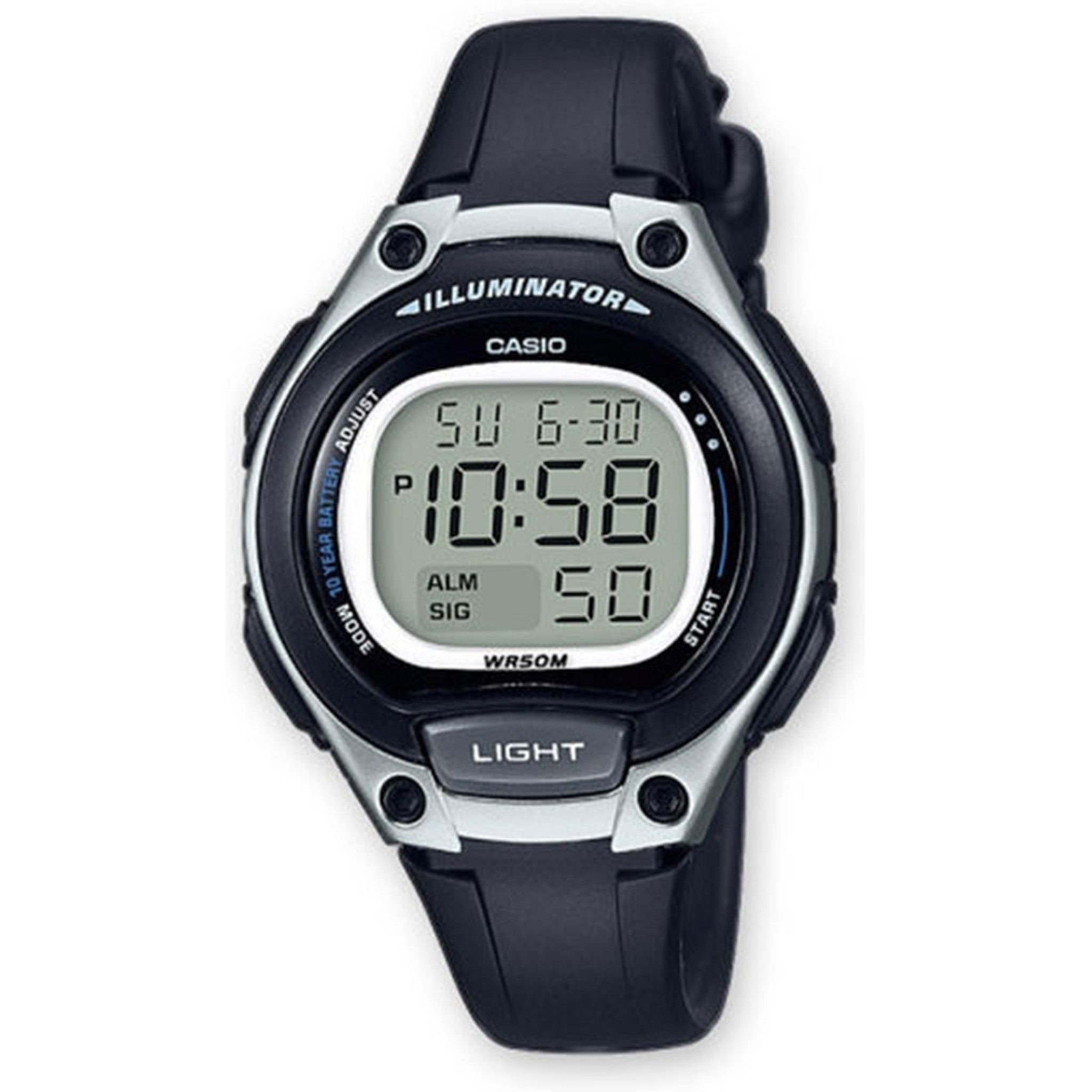Montre Casio Femme LW-203-1A Quartz Digitale Bleu Noir