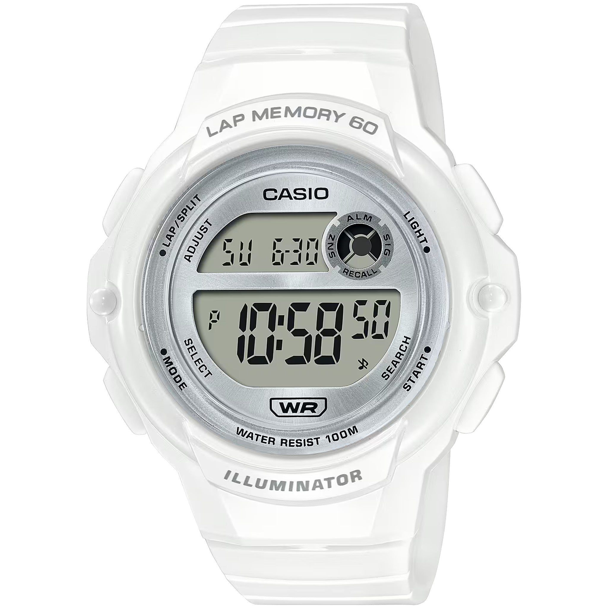 Casio Damen Digitaluhr LWS-1200H-7A1 Quarz Weiß Grau