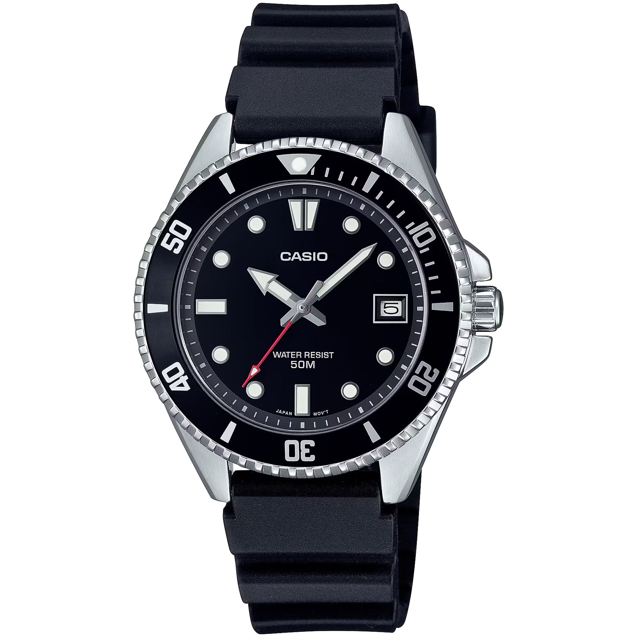 Casio Herrenuhr MDV-10-1A1 Quarz Analog Silber Schwarz