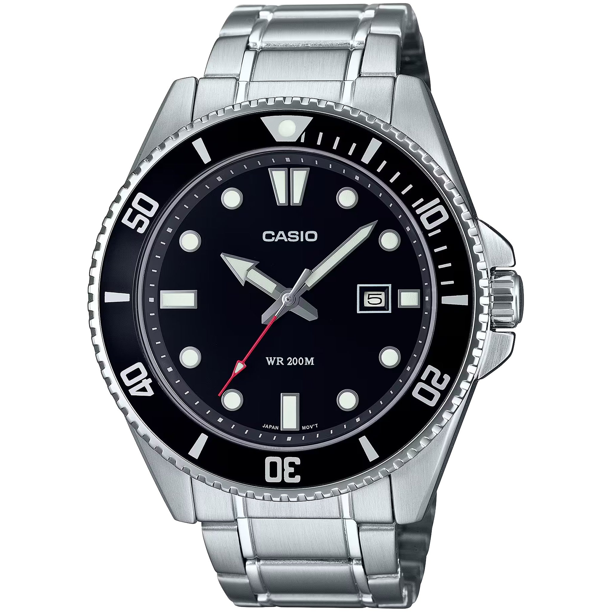Casio Herrenuhr MDV-107D-1A1 Quarz Analog Silber Schwarz