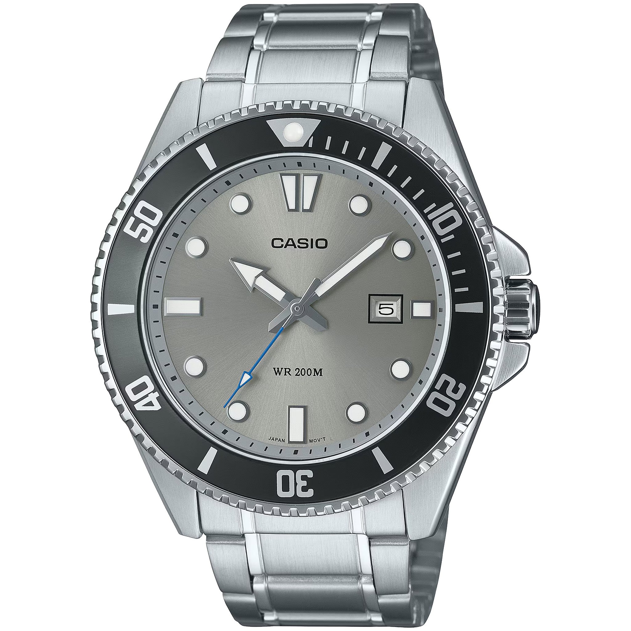 Casio Herrenuhr MDV-107D-8A Quarz Analog Silber Grau