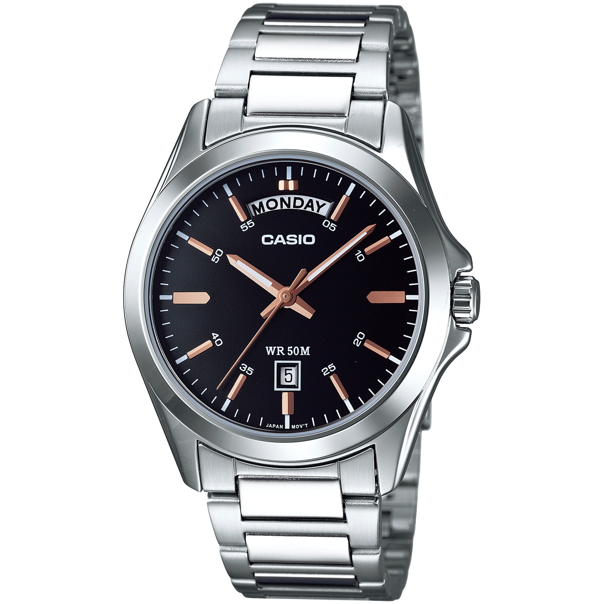 Montre Casio Homme MTP-1370D-1A2 Quartz Analogique Argent Noir