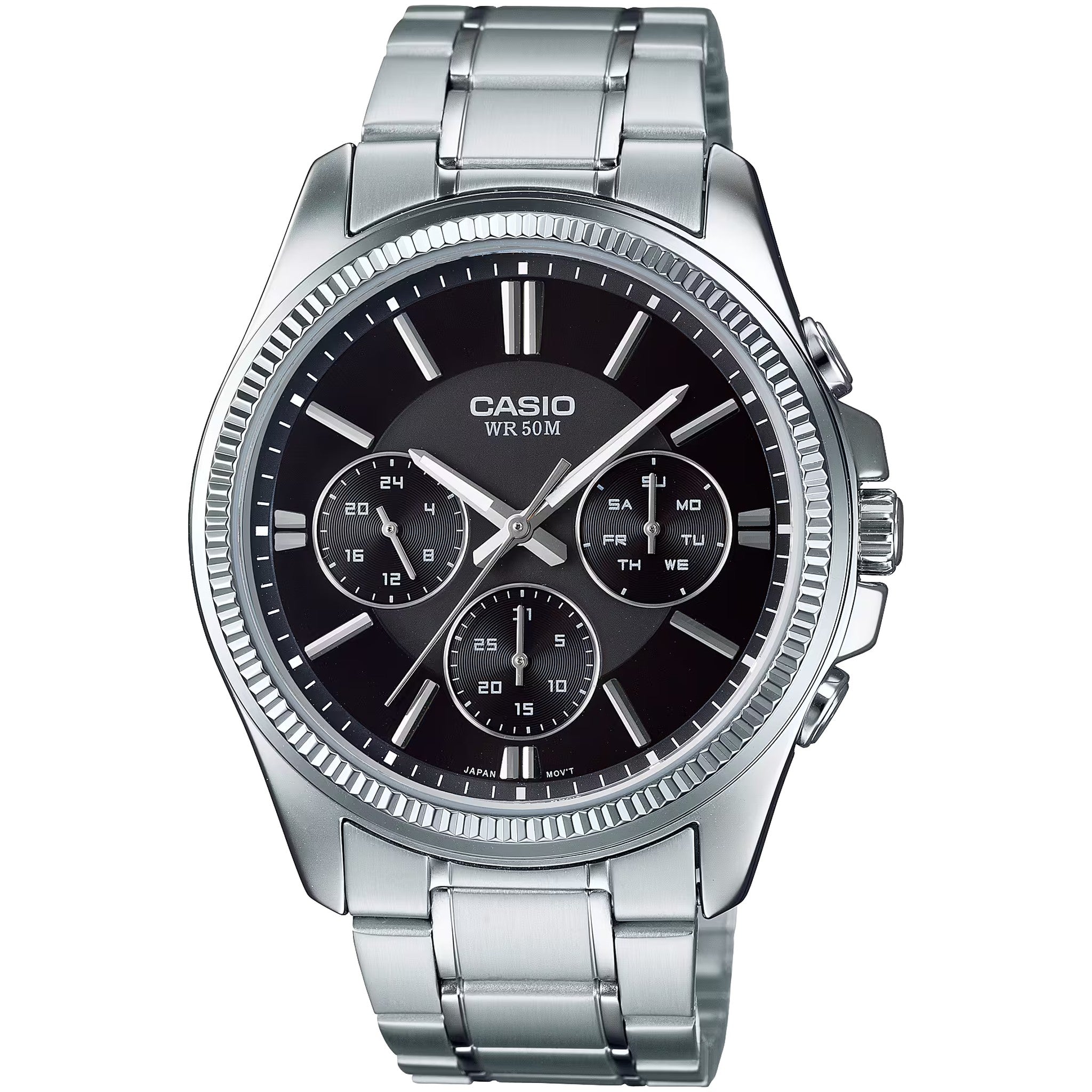 Montre Casio Homme MTP-1375D-1A Quartz Analogique Argent Noir