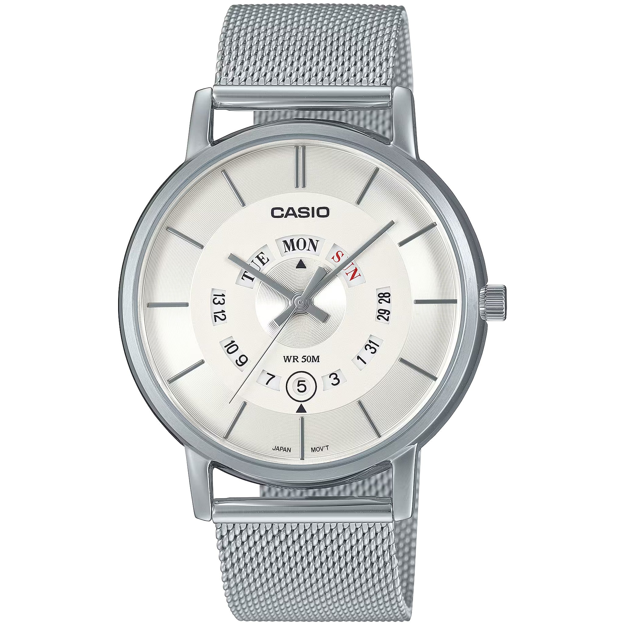 Casio Men's Watch MTP-B135M-7A Quartz Analog Silver White