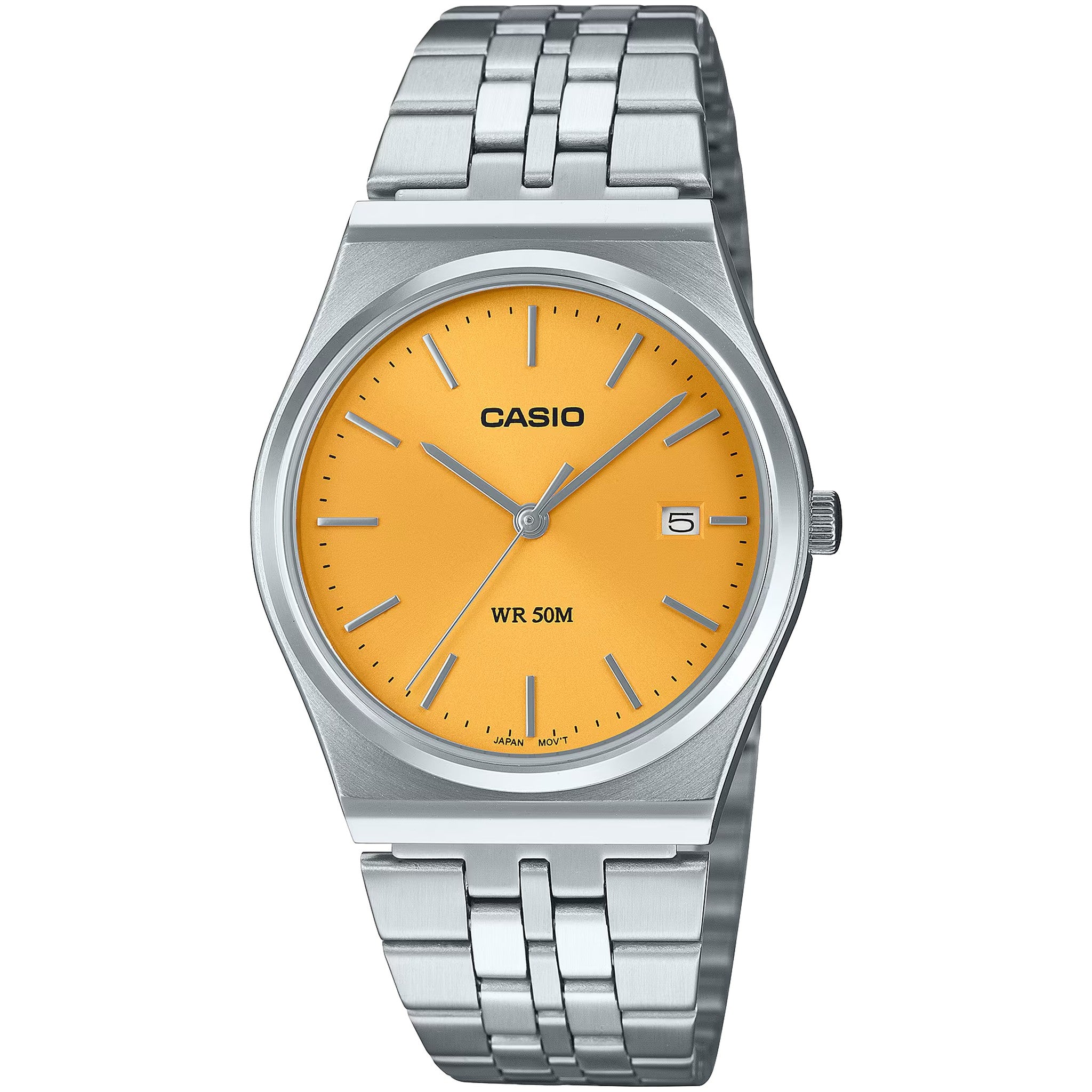 Casio Men's Watch MTP-B145D-9A Quartz Analog Silver Yellow