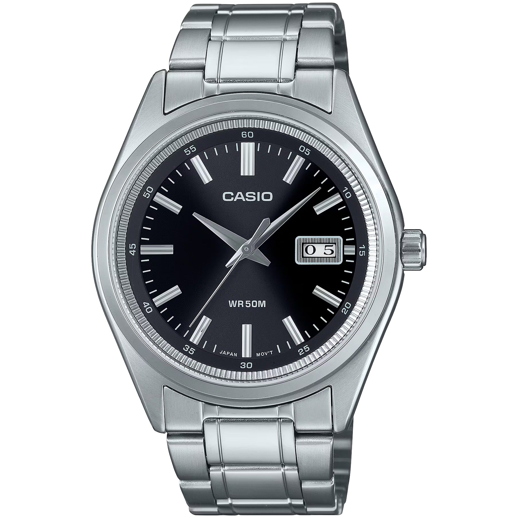 Casio Men's Watch MTP-B180D-1A1 Quartz Analog Silver Black