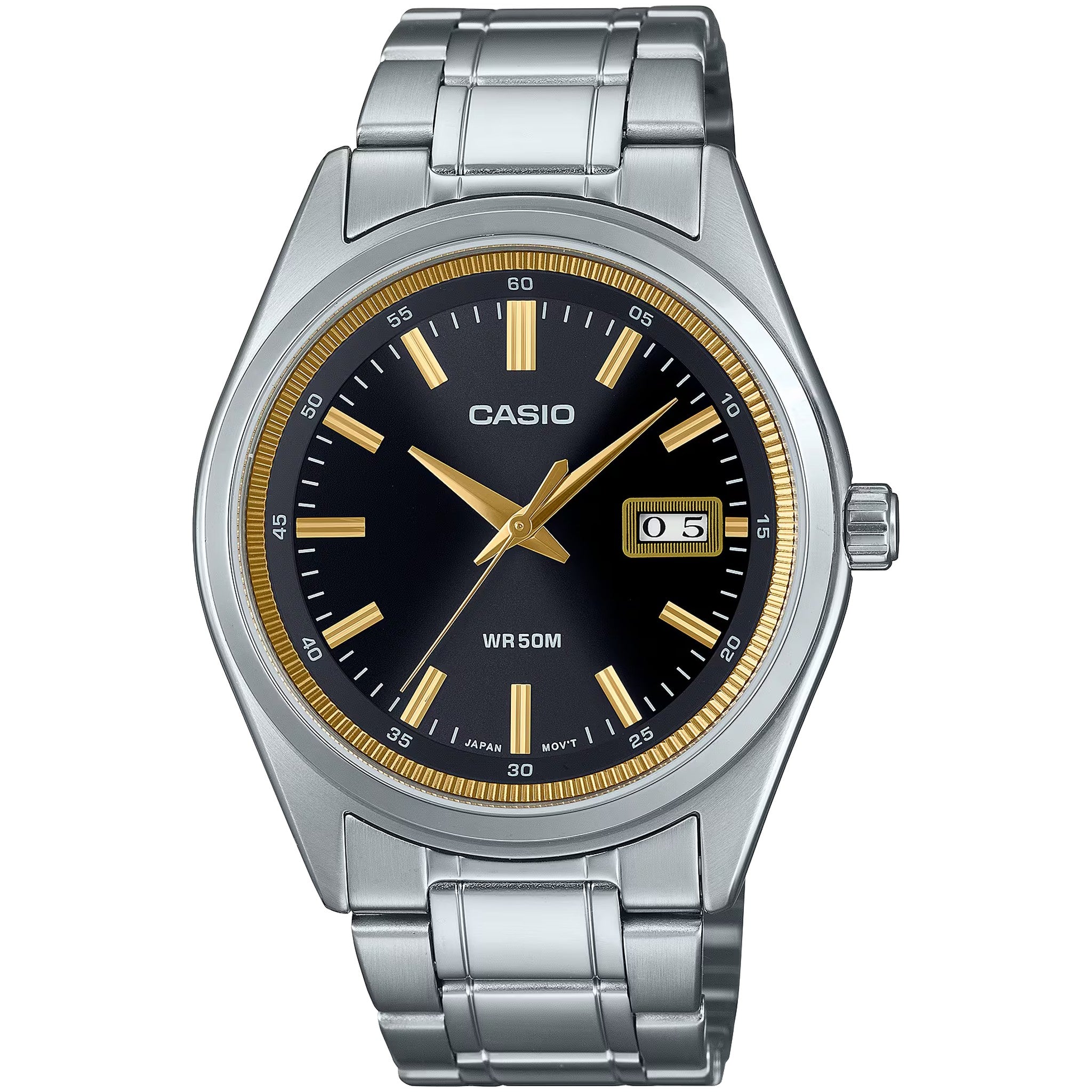 Casio Men's Watch MTP-B180D-1A2 Quartz Analog Silver Black