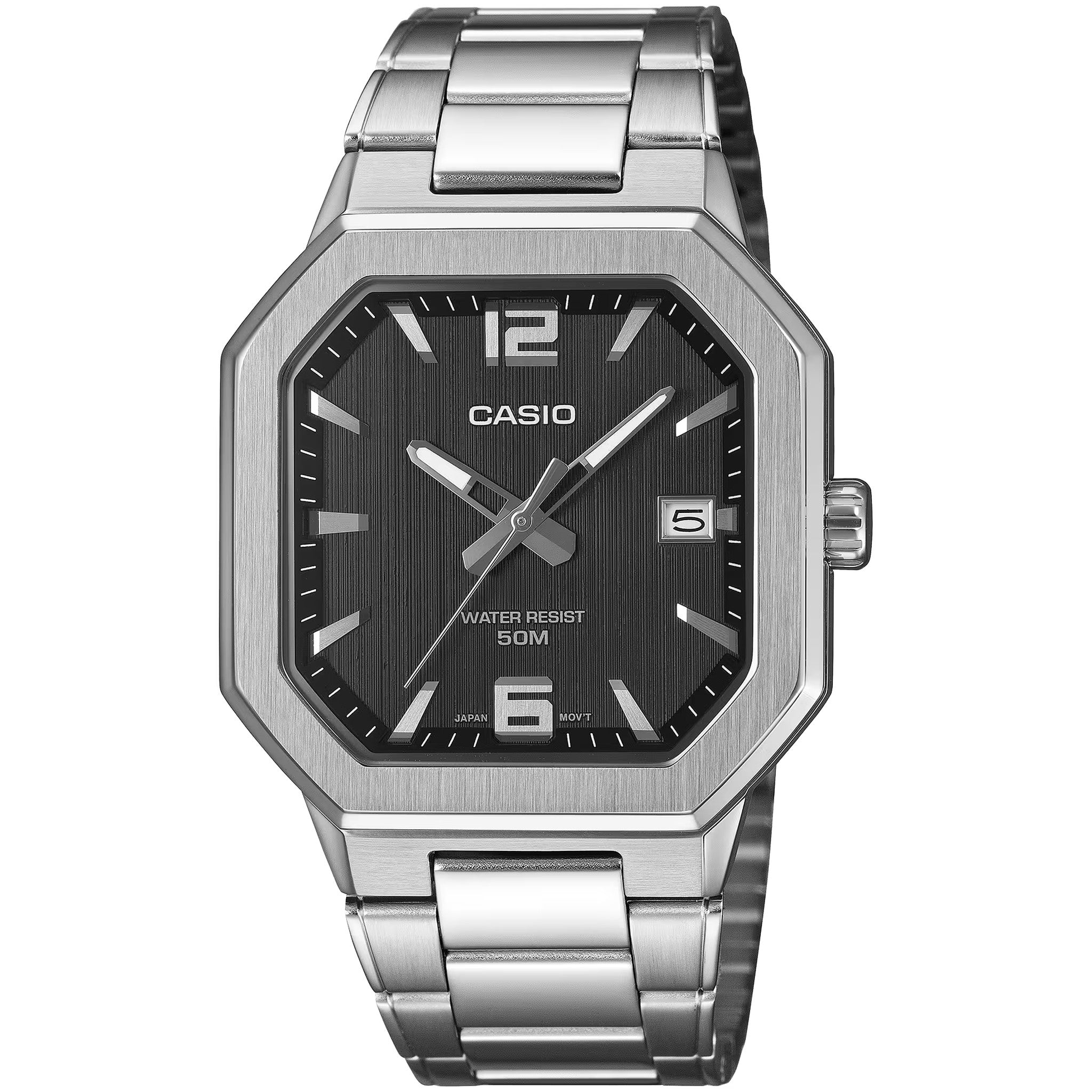 Casio Men's Watch MTP-B195D-1A Quartz Analog Silver Black