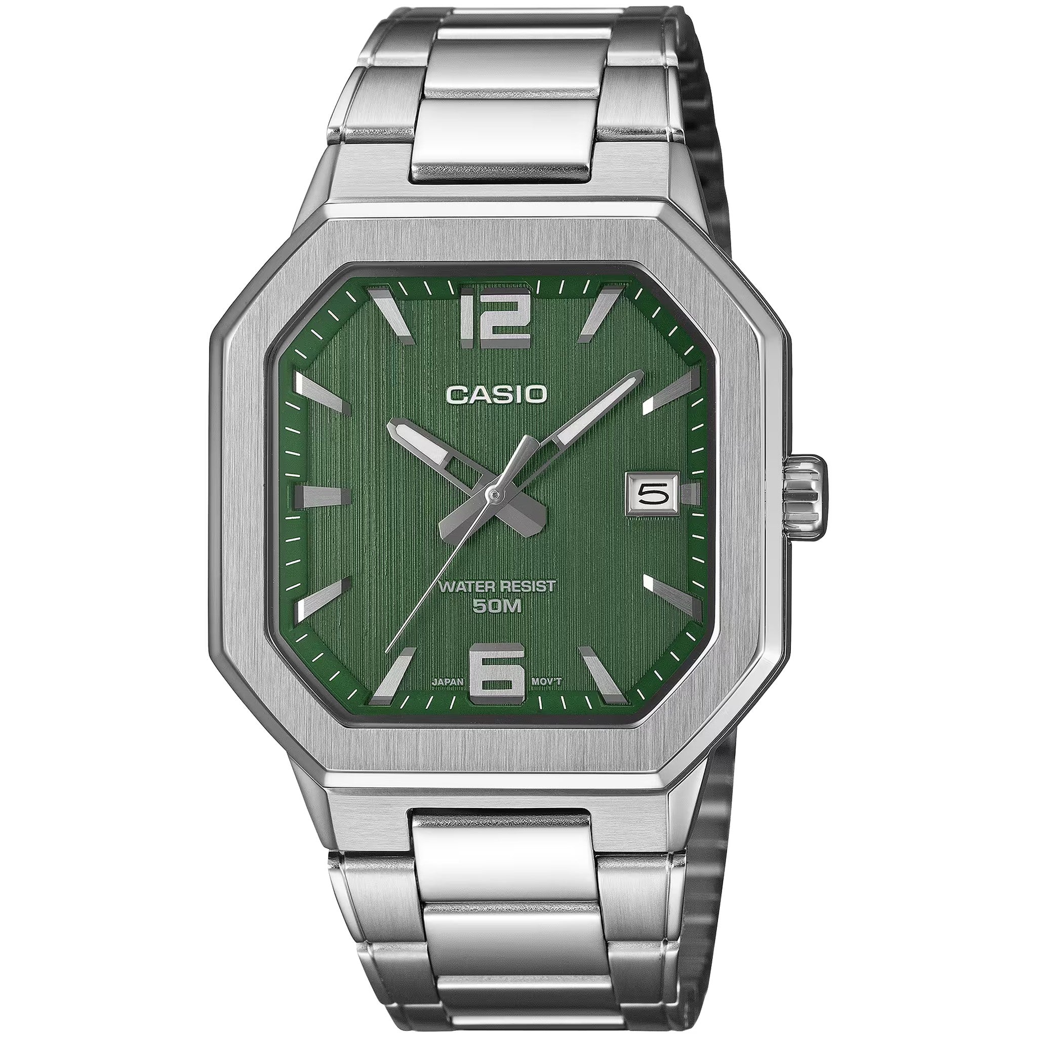 Casio Men's Watch MTP-B195D-3A Quartz Analog Silver Green