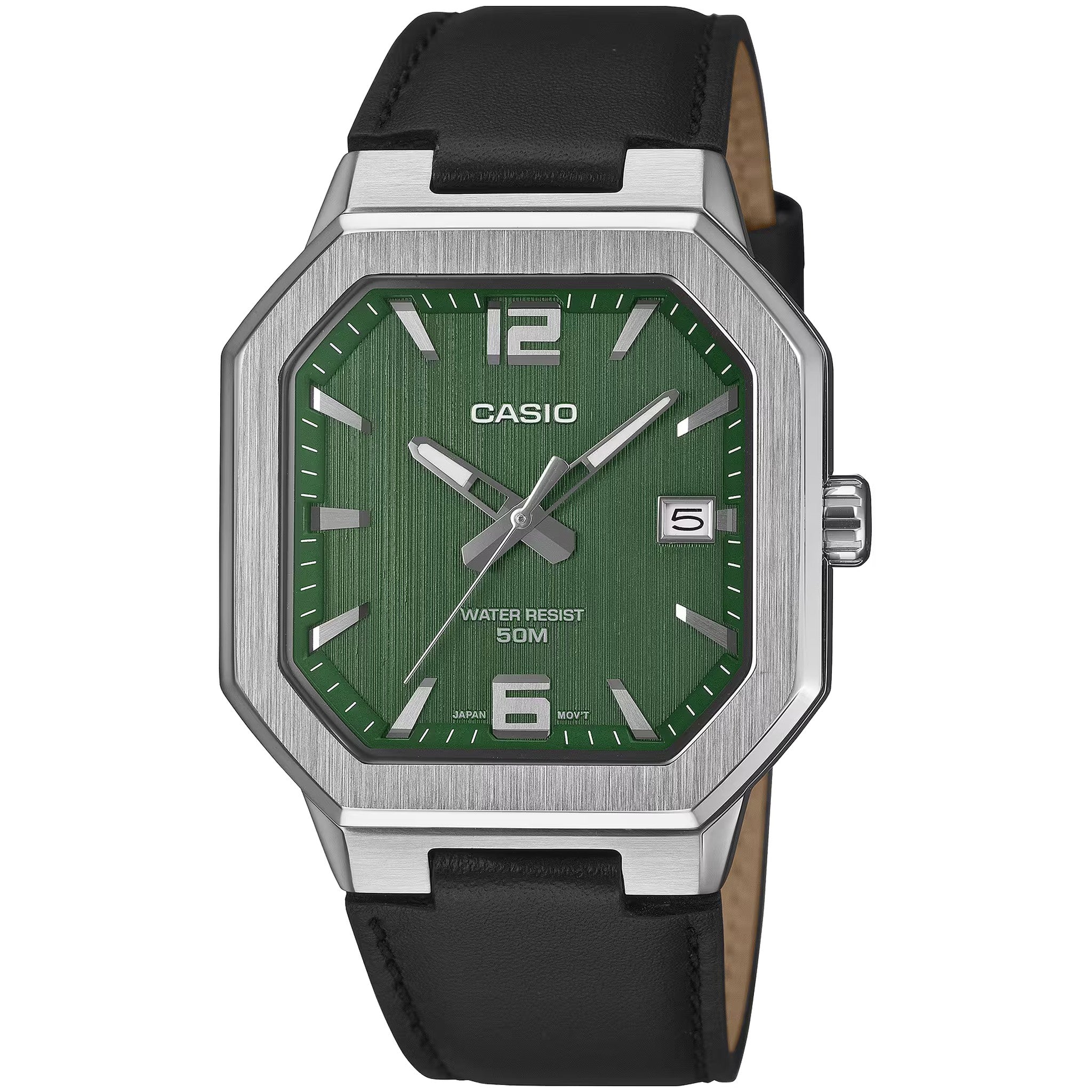 Casio Men's Watch MTP-B195L-3A Quartz Analog Silver Green