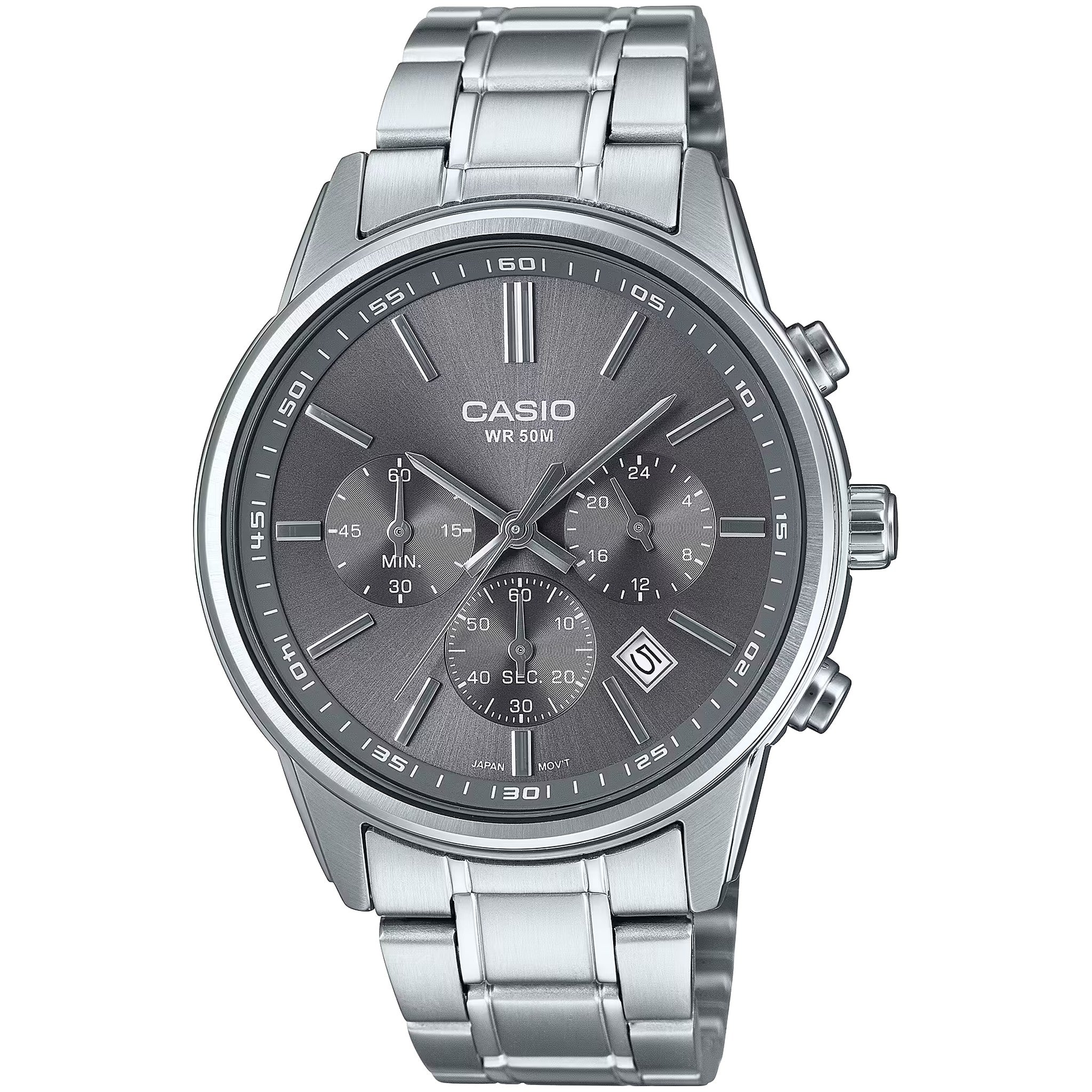 Casio Men's Watch MTP-E515D-8A Quartz Analog Silver Gray