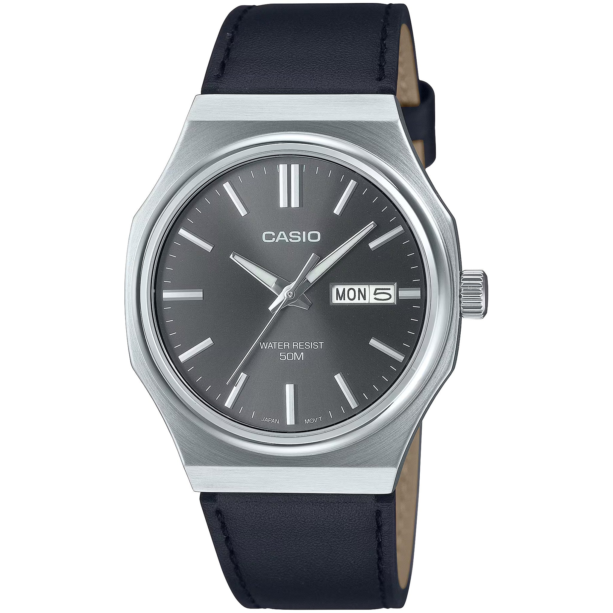 Casio Men's Watch MTP-E735L-8A Quartz Analog Silver Black