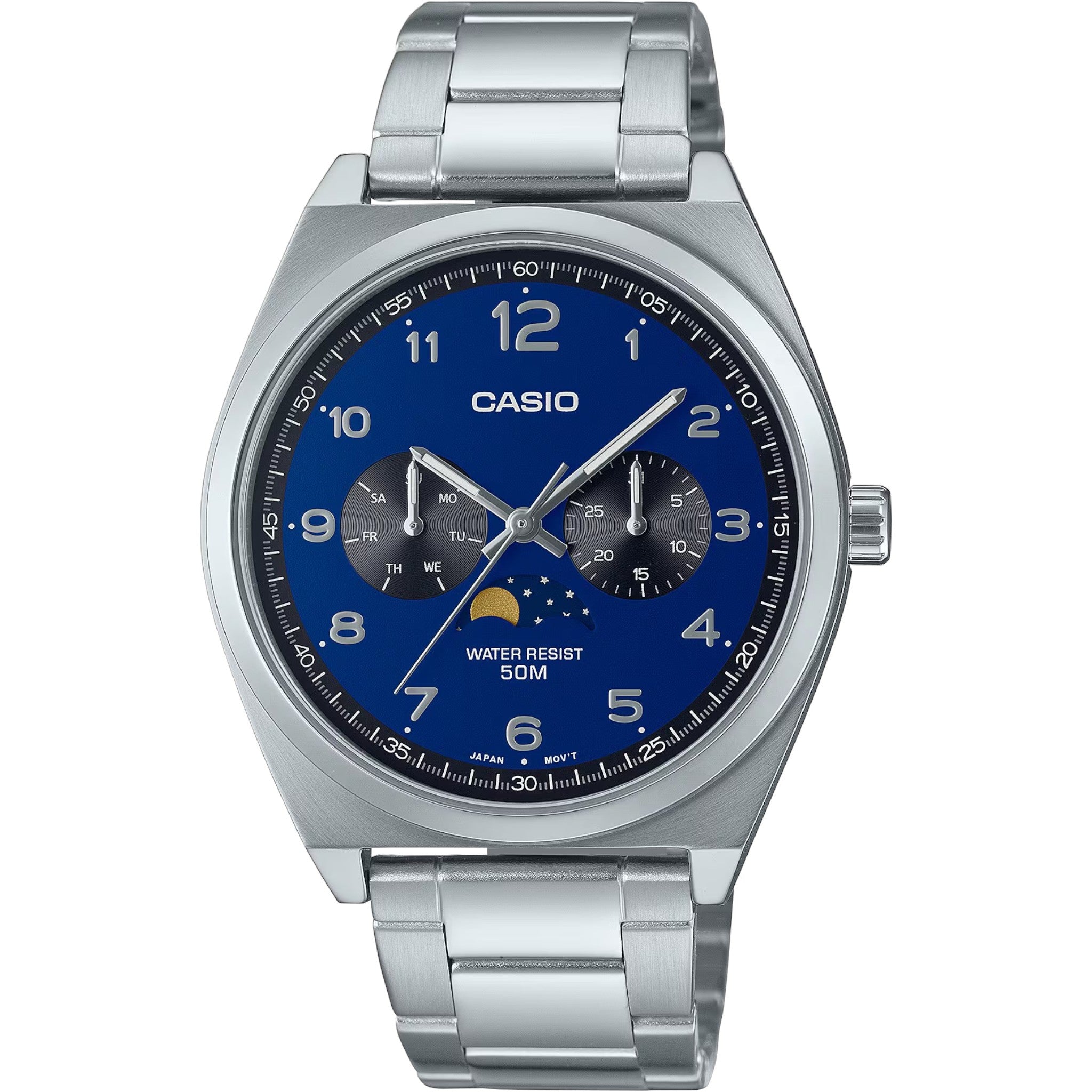 Casio Standard Men's Watch MTP-M300D-2A Moon Phase Blue Quartz
