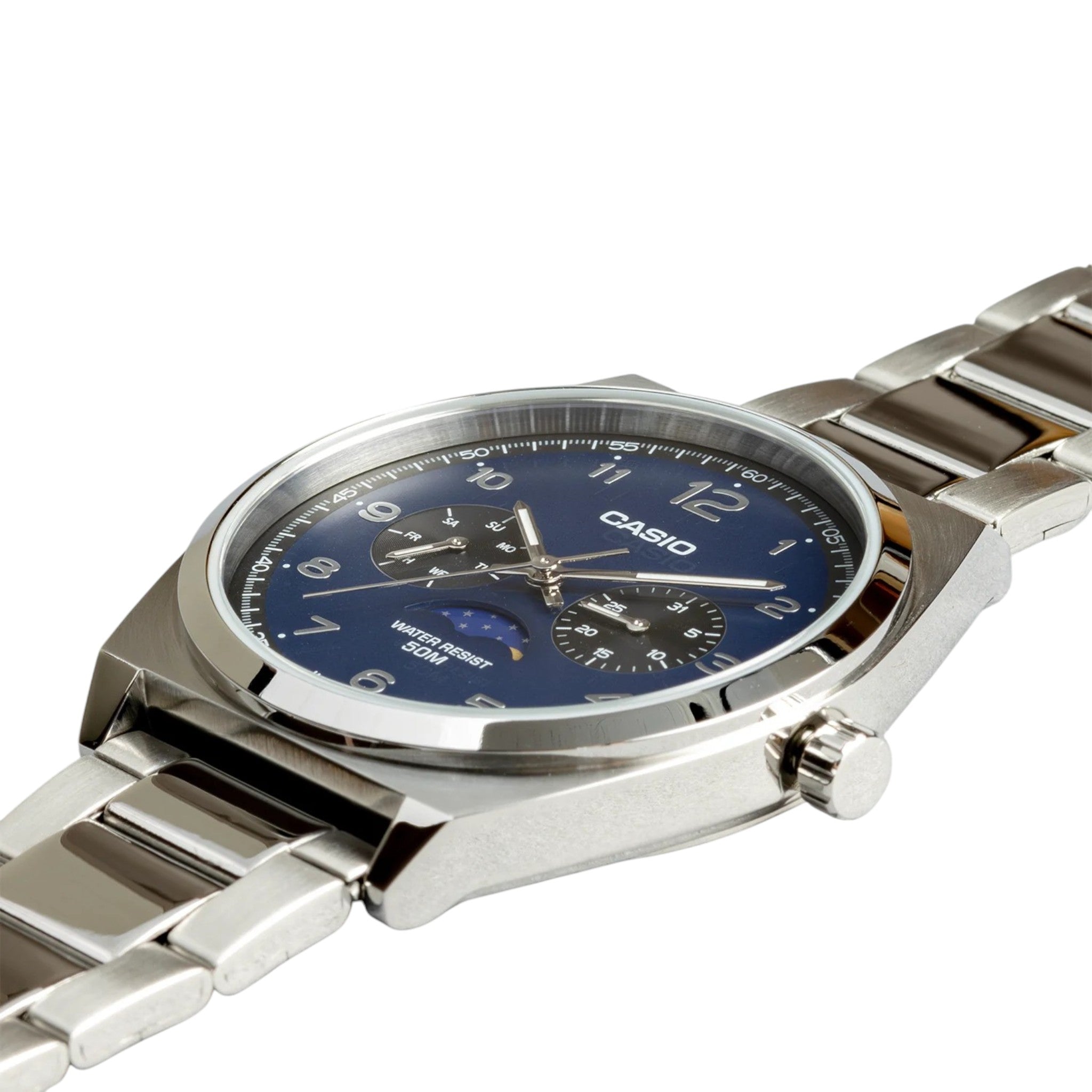 Casio Standard Men's Watch MTP-M300D-2A Moon Phase Blue Quartz