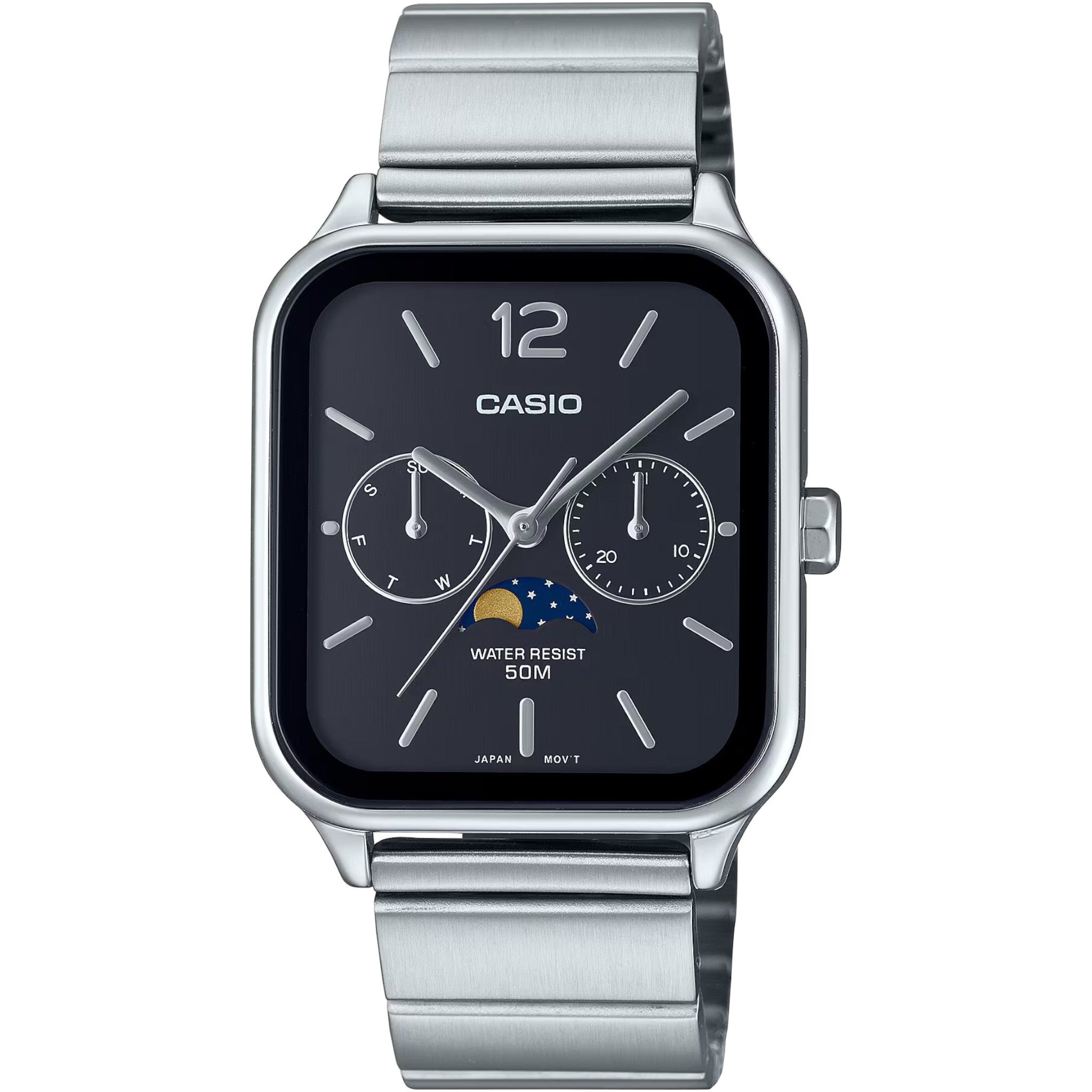 Casio Standard Men's Watch MTP-M305D-1A Moon Phase Black Quartz