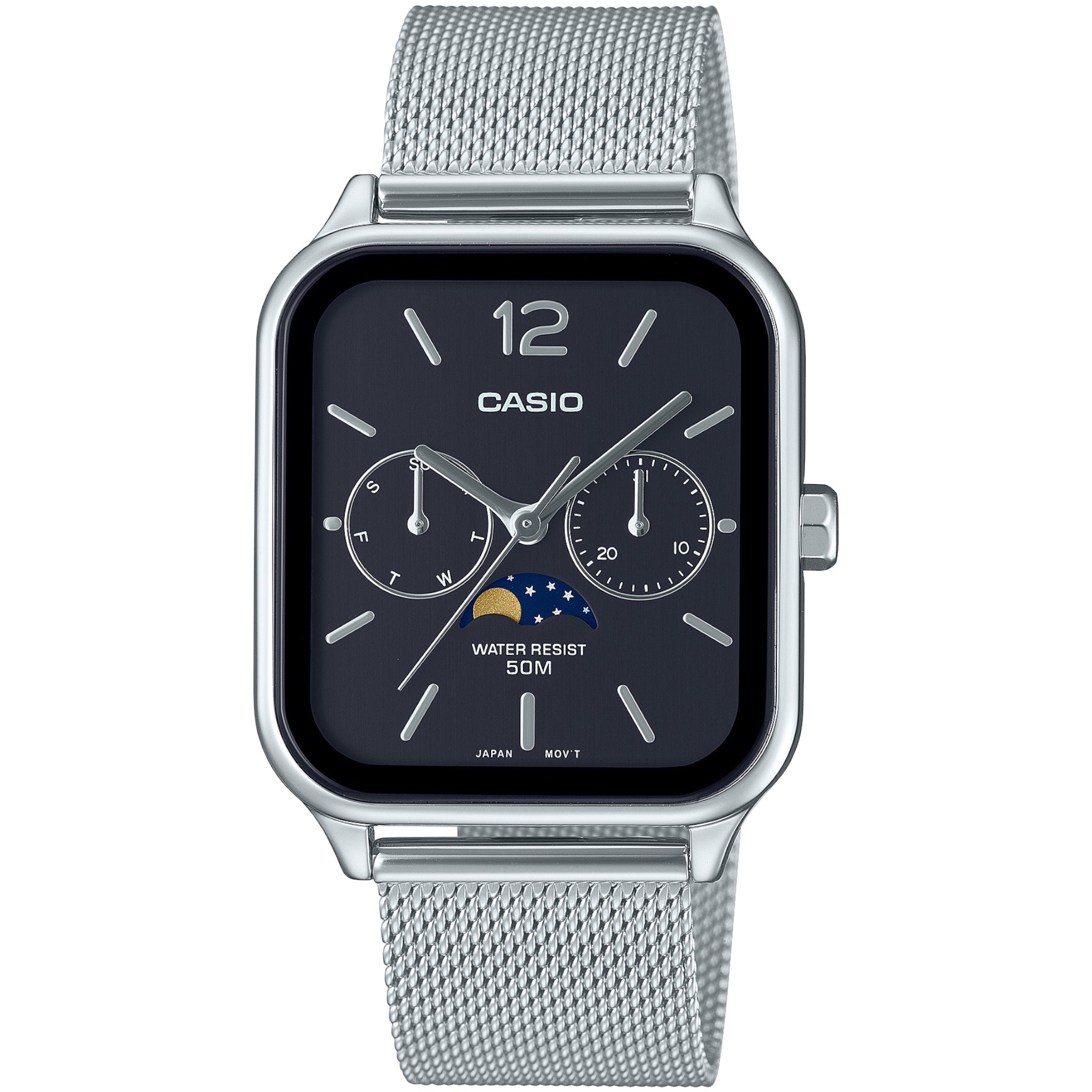 Casio Standard Men's Watch MTP-M305M-1A Moon Phase Black Quartz