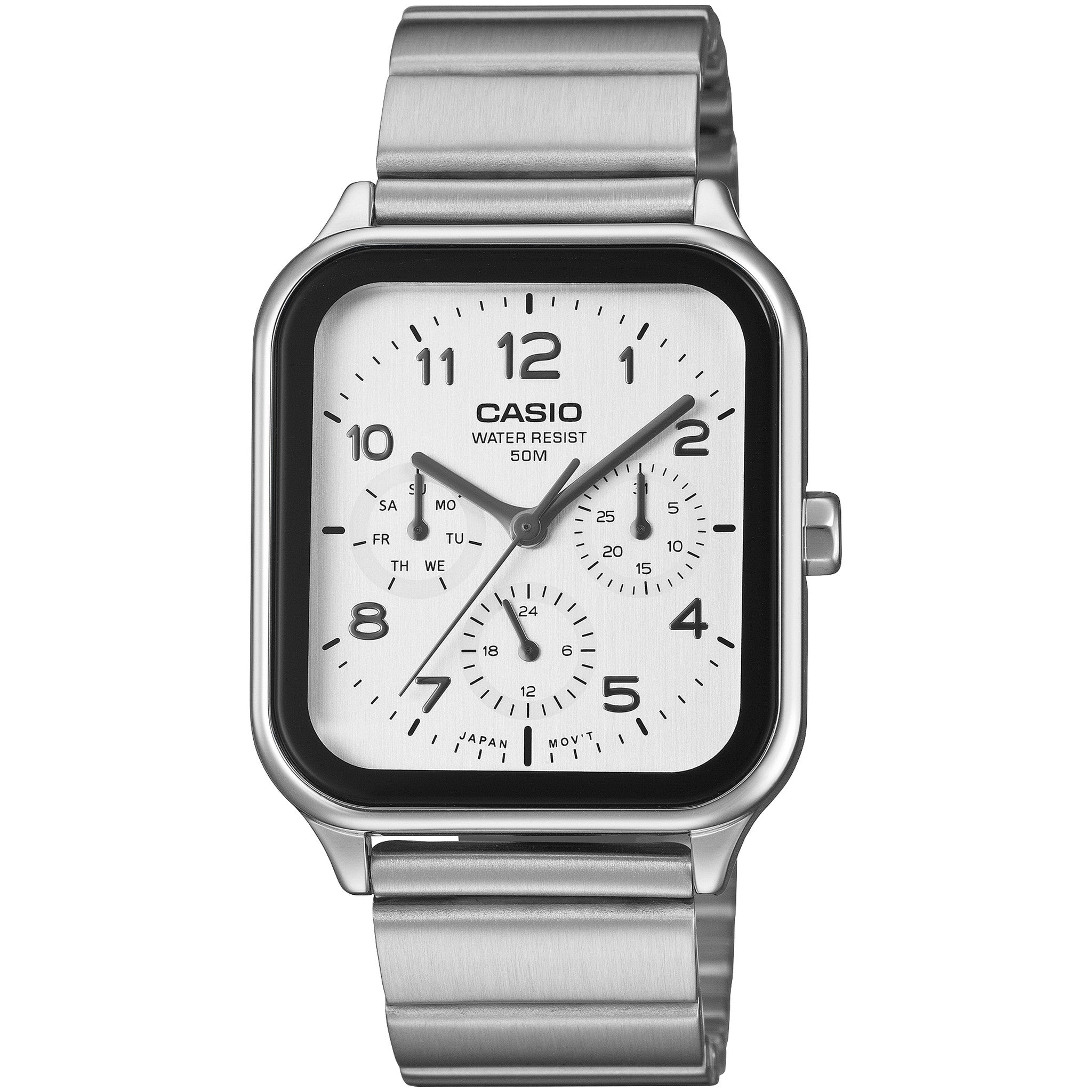 Casio Men's Watch MTP-M306D-7A Quartz Analog Silver White