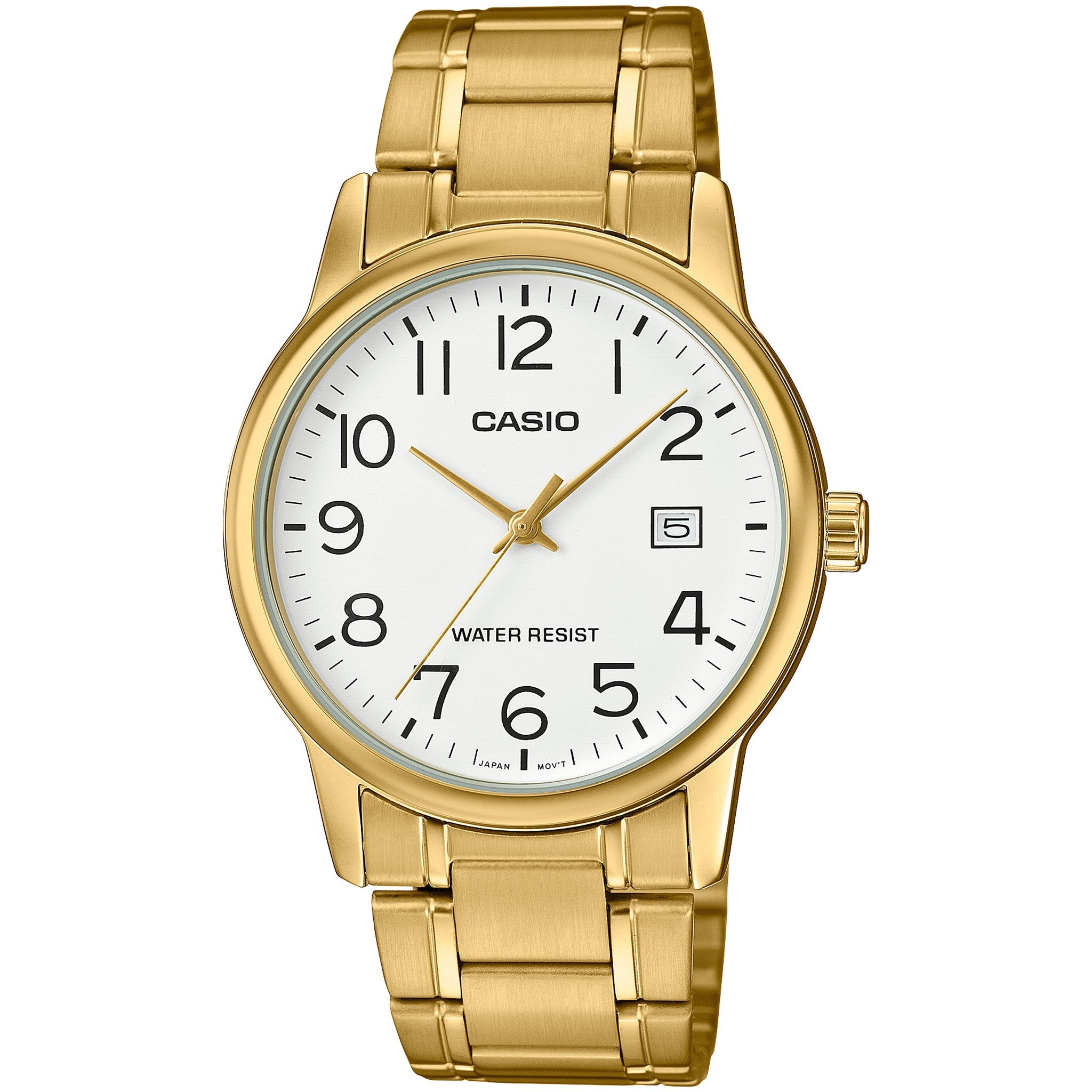 Casio Men's Watch MTP-V002G-7B2 Quartz Analog Gold White