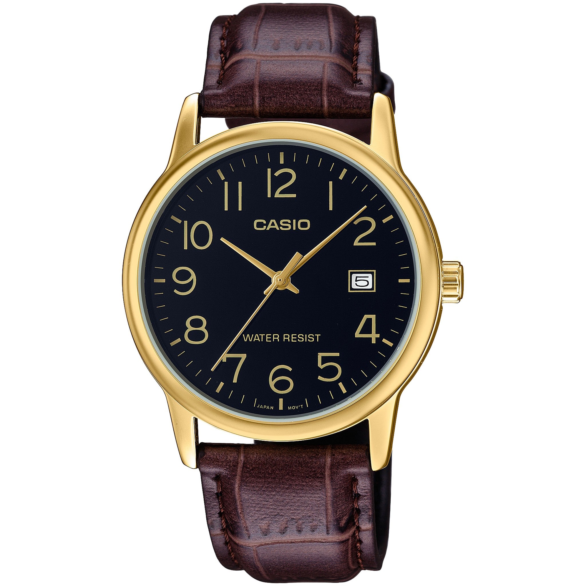 Casio Men's Watch MTP-V002GL-1B Quartz Analog Gold Black