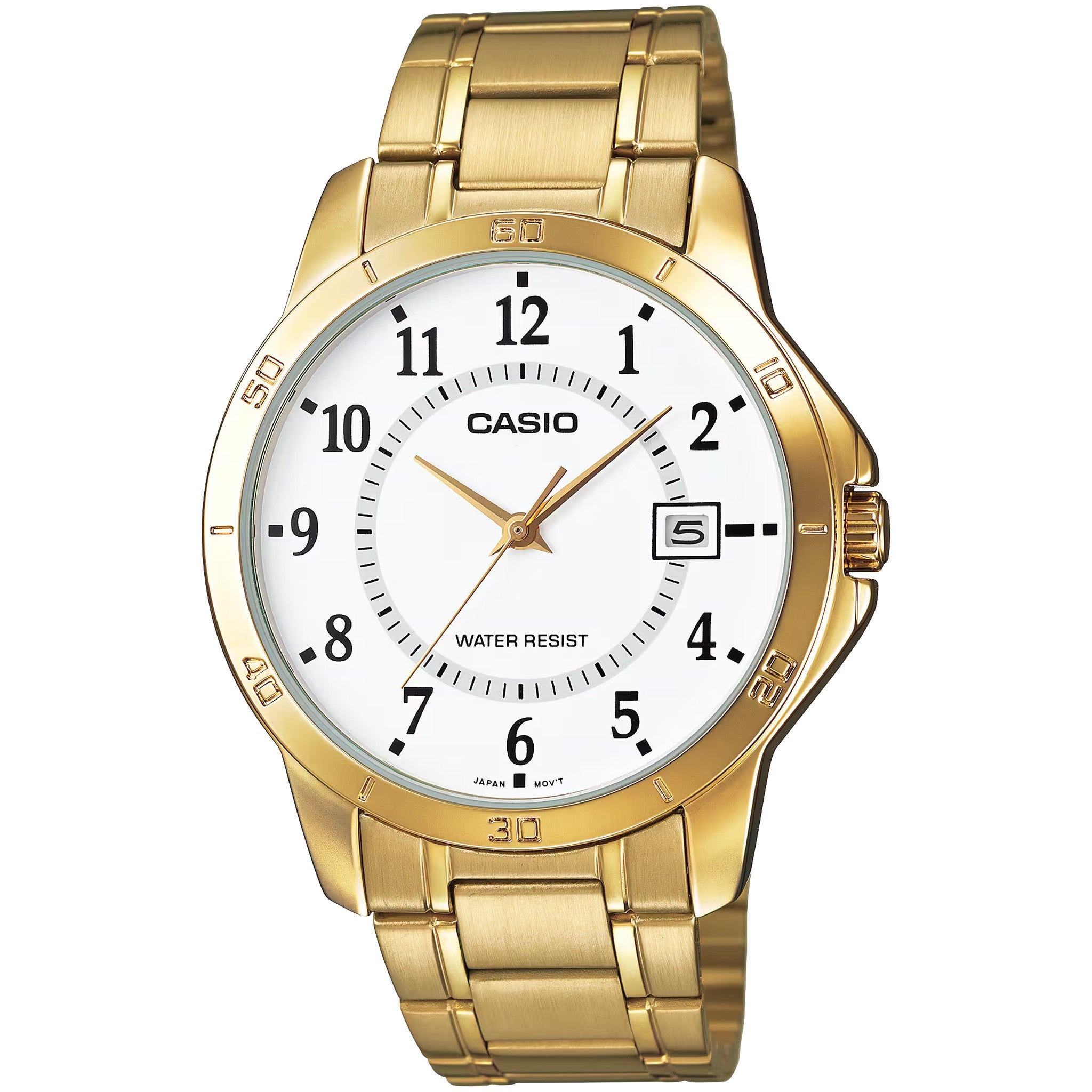 Casio Men's Watch MTP-V004G-7B Quartz Analog Gold White