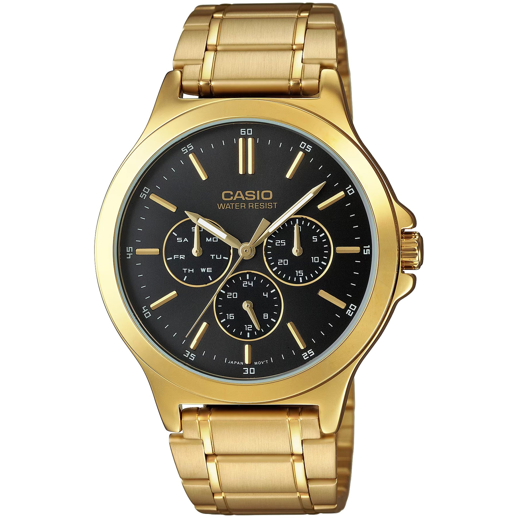 Casio Men's Watch MTP-V300G-1A Quartz Analog Gold Black