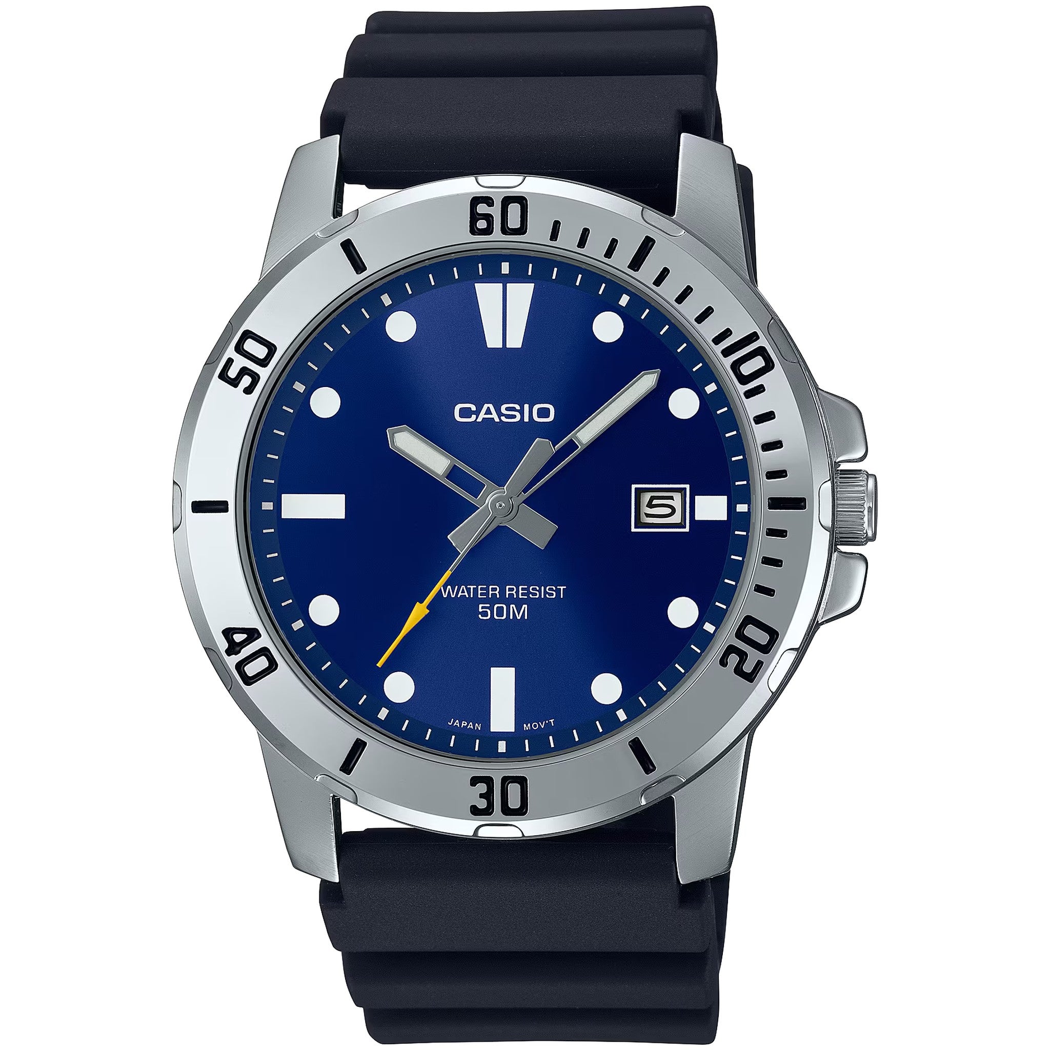 Casio Men's Watch MTP-VD01-2E Quartz Analog Silver Blue