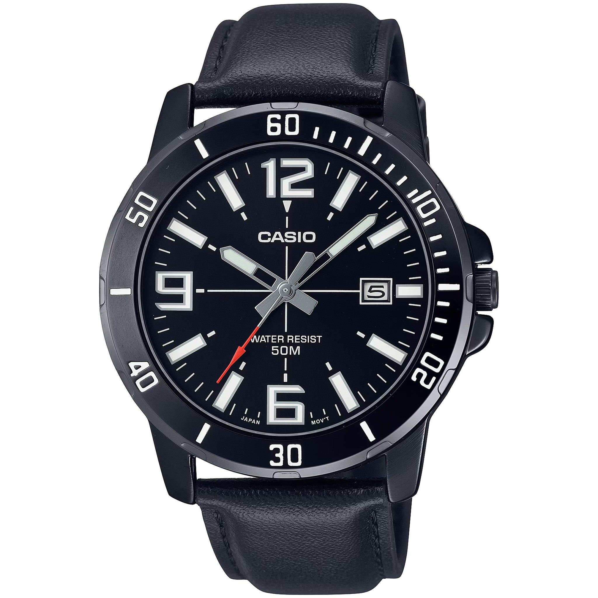 Casio Men's Watch MTP-VD01BL-1B Quartz Analog Black