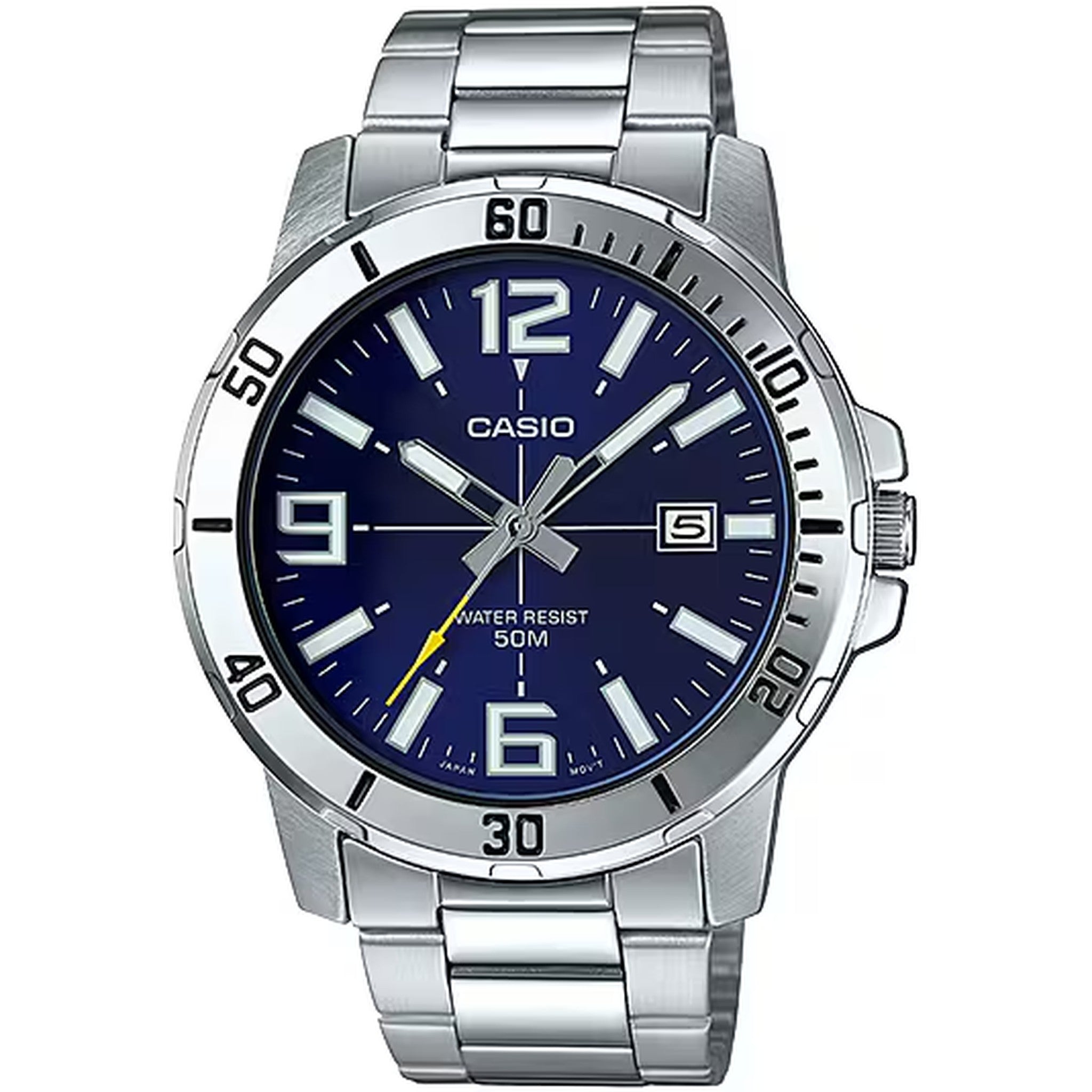 Casio Men's Watch MTP-VD01D-2B Quartz Analog Silver Blue