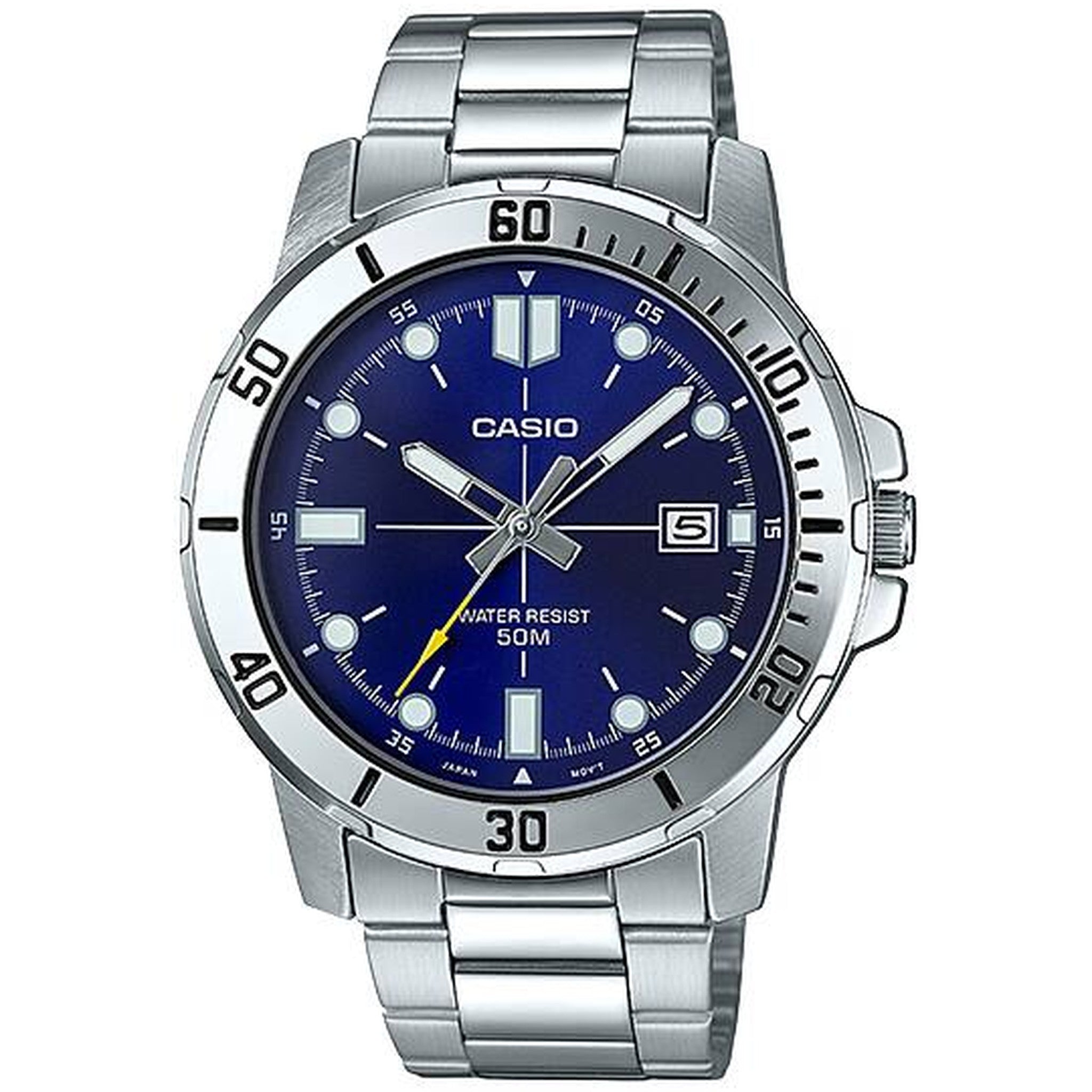 Casio Men's Watch MTP-VD01D-2E Quartz Analog Silver Blue
