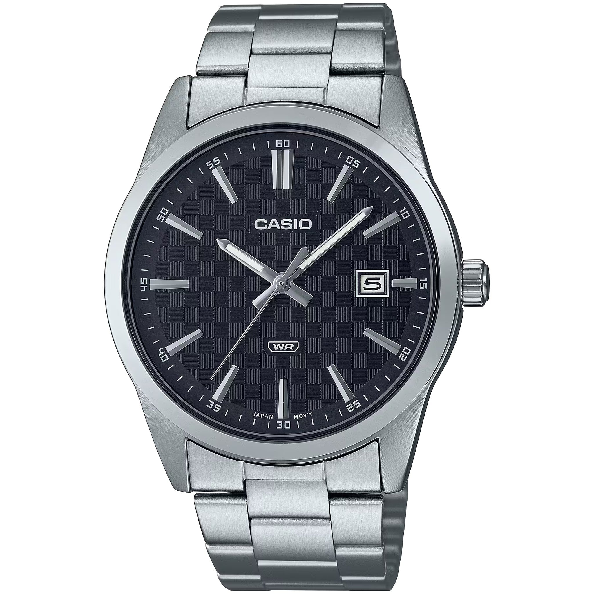 Casio Men's Watch MTP-VD03D-1A Quartz Analog Silver Black