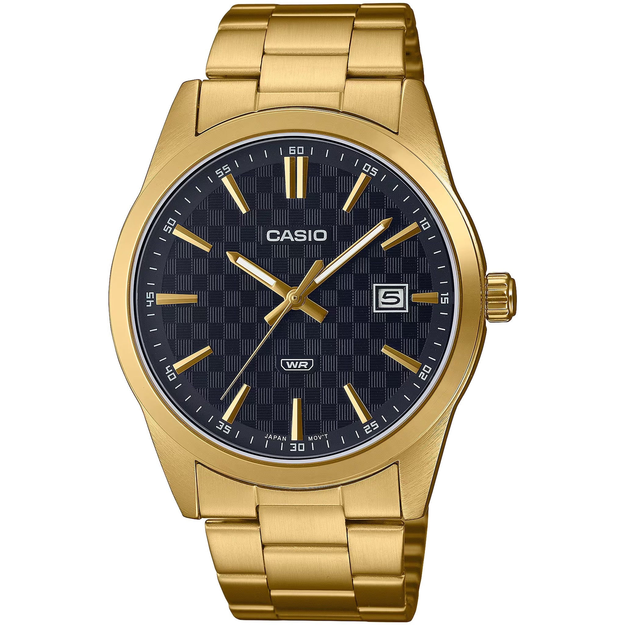 Casio Men's Watch MTP-VD03G-1A Quartz Analog Gold Black