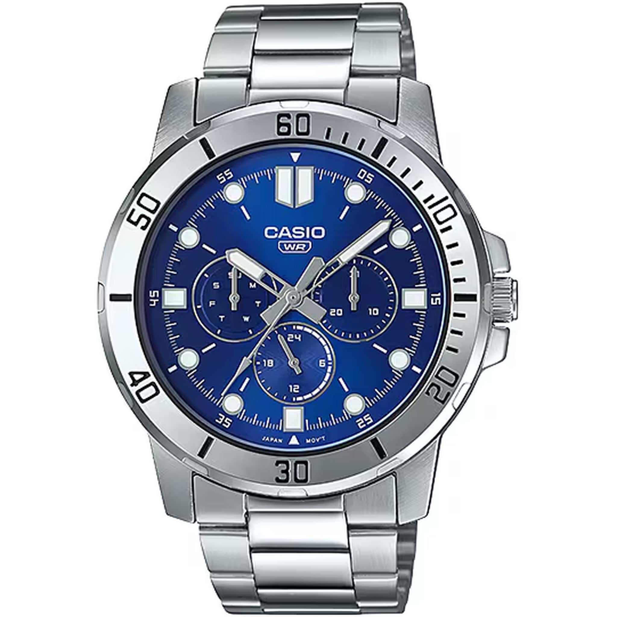 Casio Men's Watch MTP-VD300D-2E Quartz Analog Silver Blue