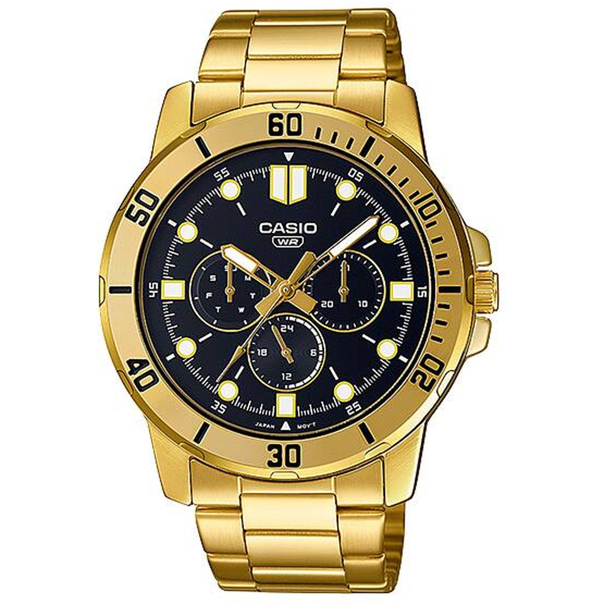 Casio Men's Watch MTP-VD300G-1E Quartz Analog Gold Black