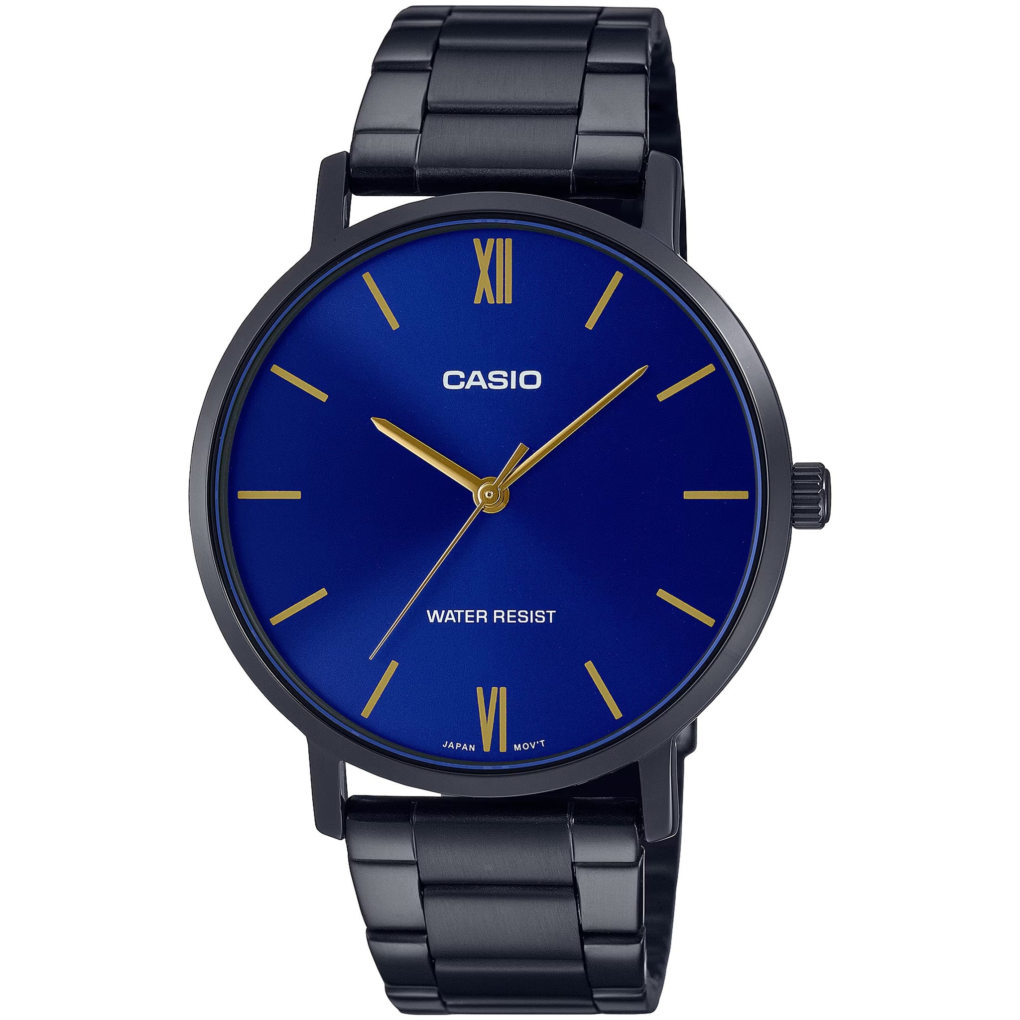 Montre Casio Homme MTP-VT01B-2B Quartz Analogique Noir Bleu