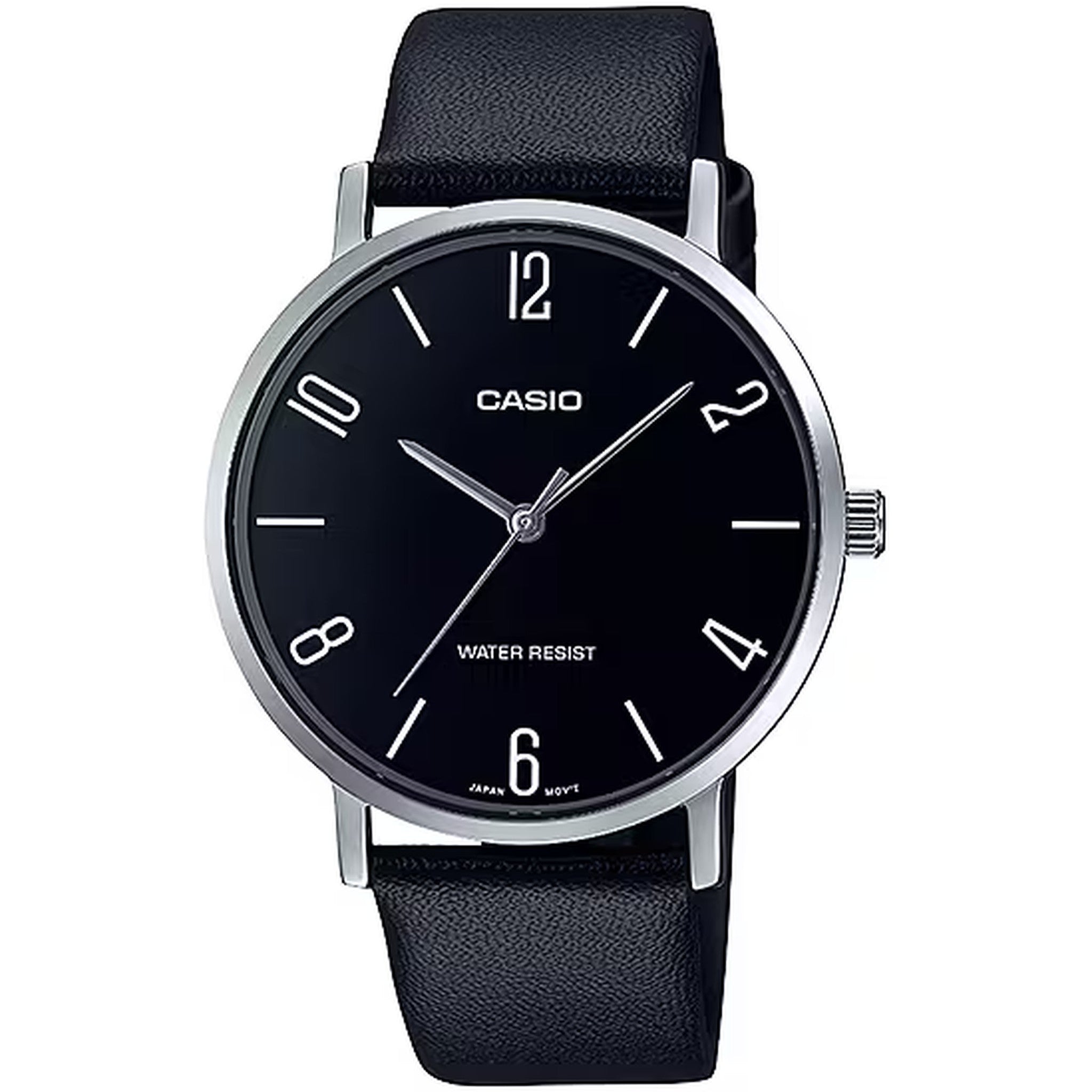 Casio Men's Watch MTP-VT01L-1B2 Quartz Analog Silver Black