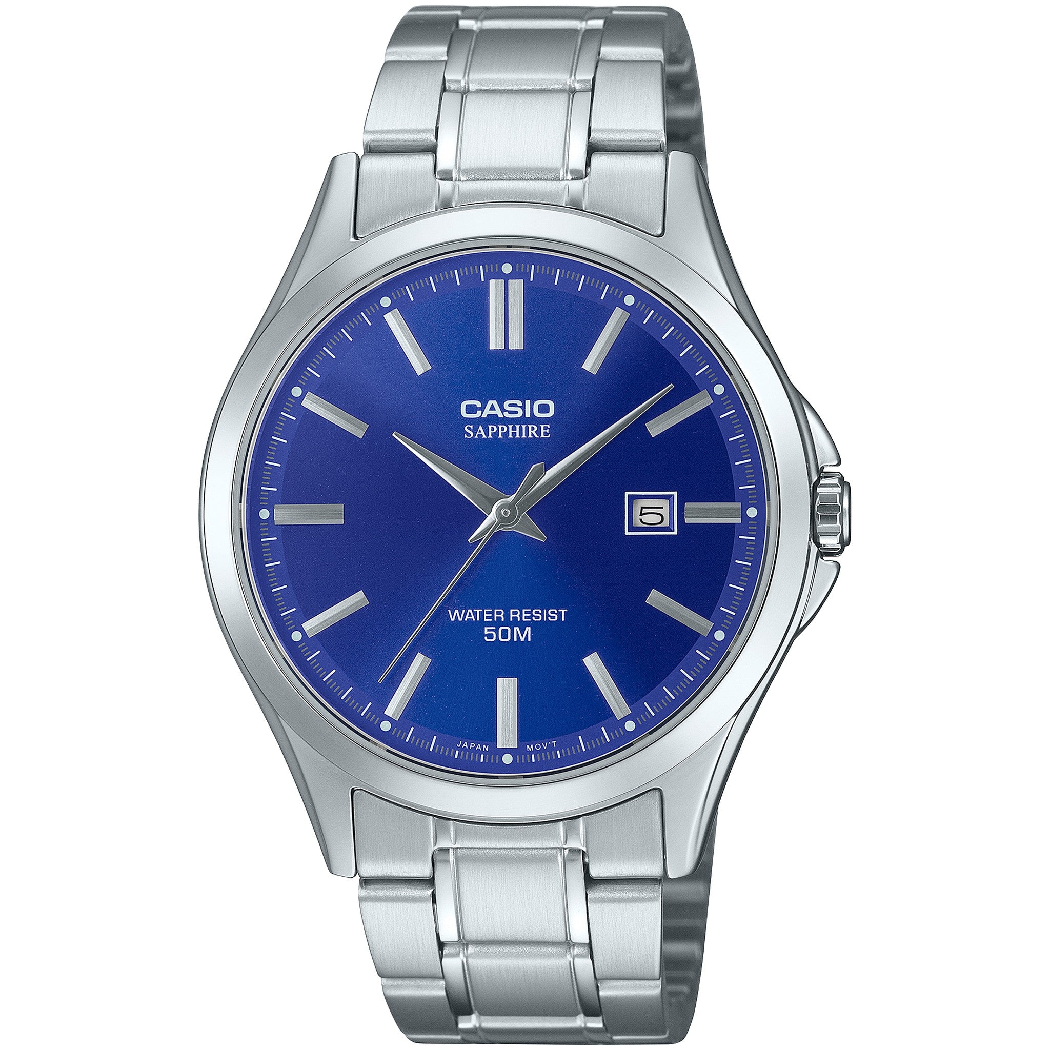 Casio Men's Watch MTS-115D-2A1 Quartz Analog Silver Blue