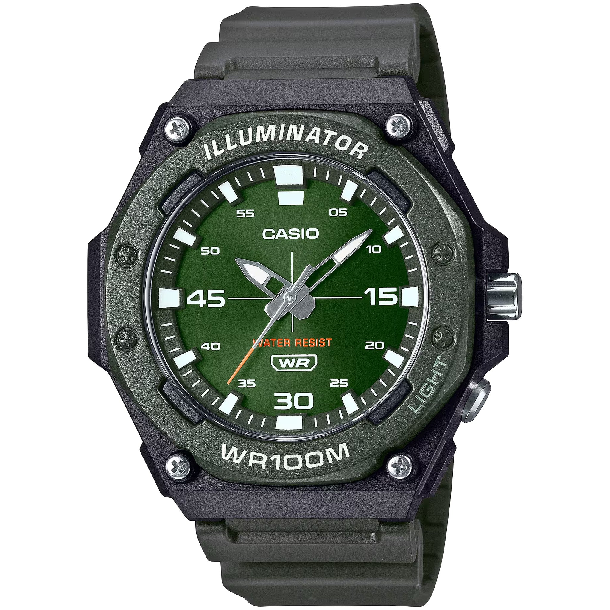 Casio Men's Watch MW-620H-3A Quartz Analog Black Green