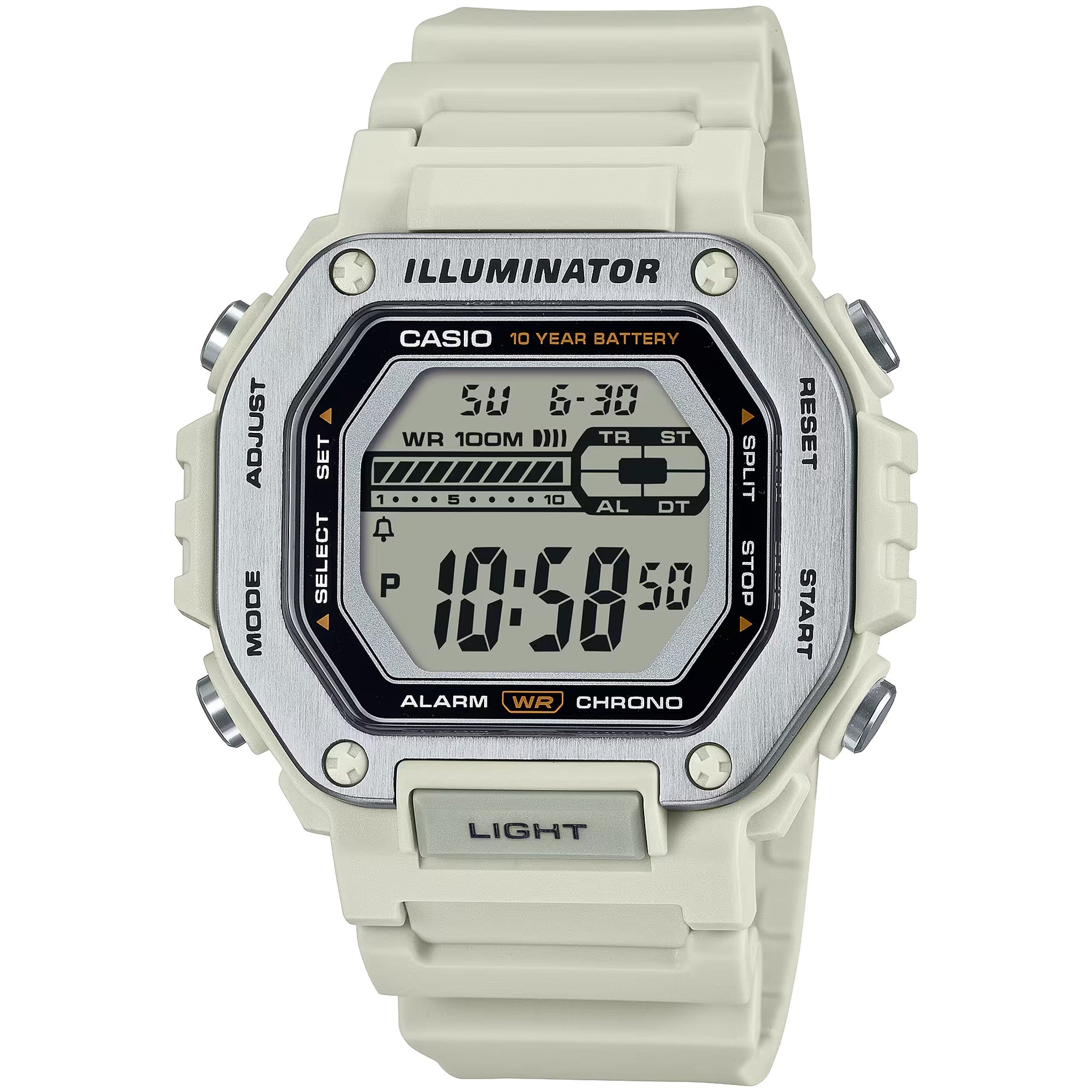Casio Men's Watch MWD-110H-8A Quartz Digital Silver Black