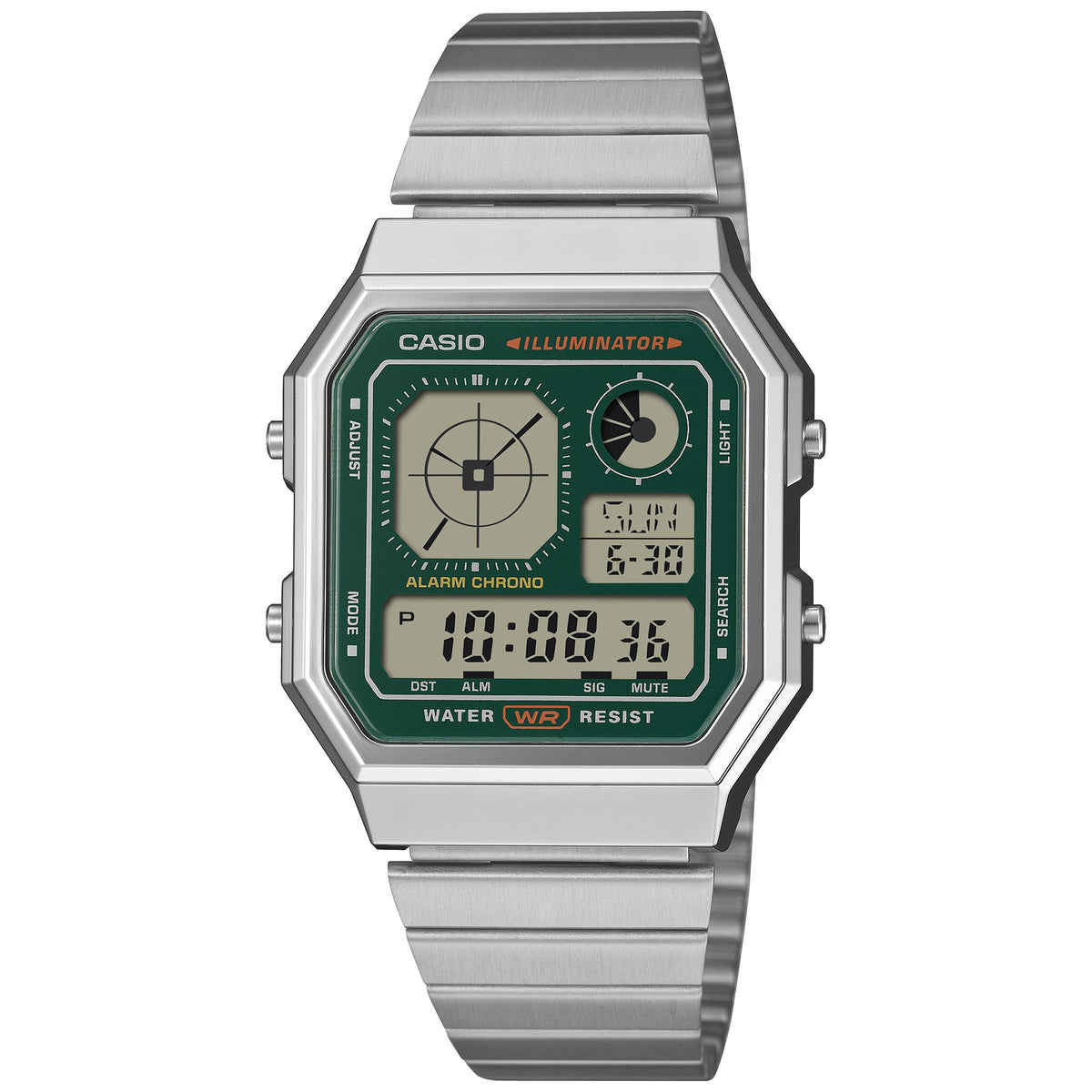 Montre Casio Vintage A130WE-3A Digitale Vert