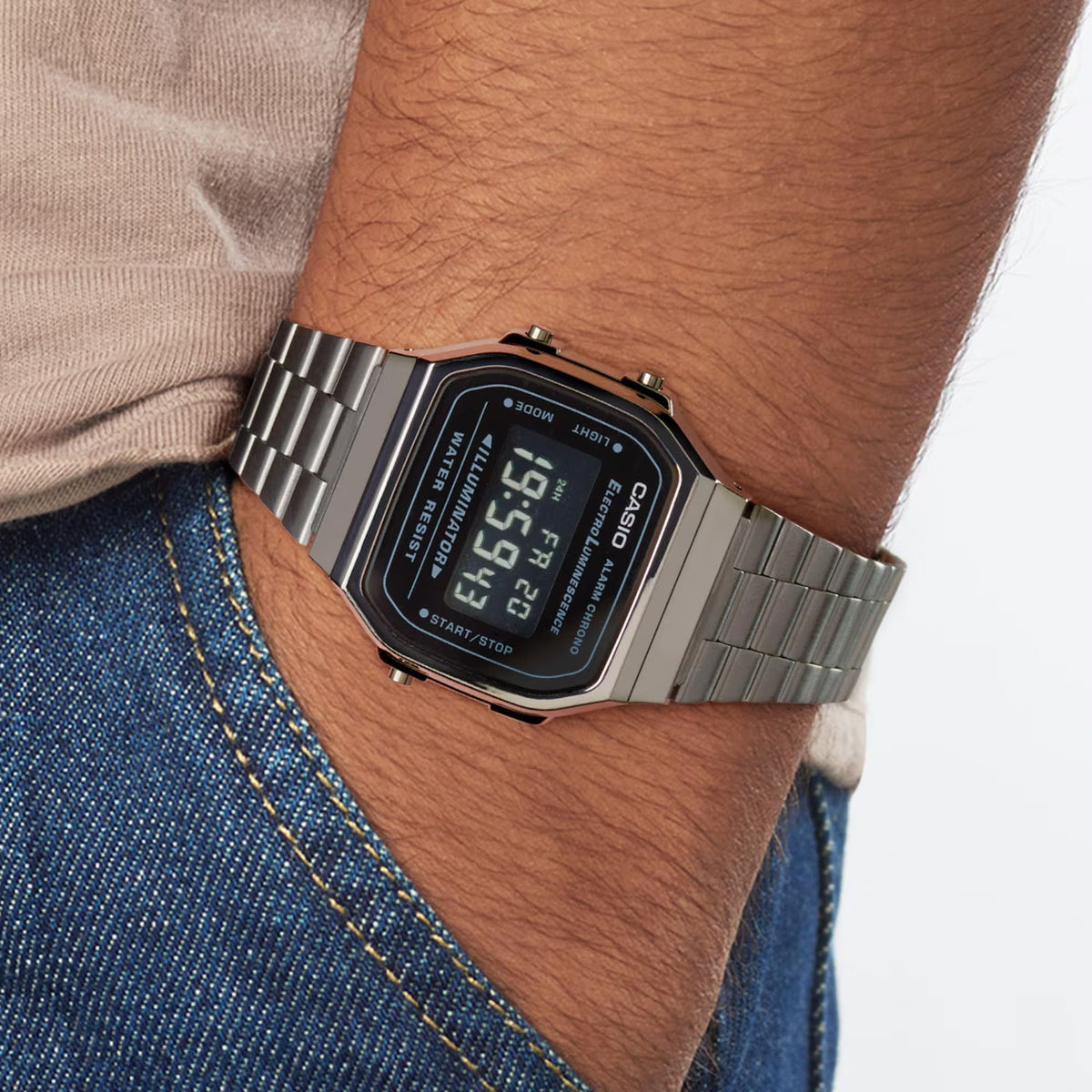 Casio Vintage A168WEGG-1B Digital Black Watch